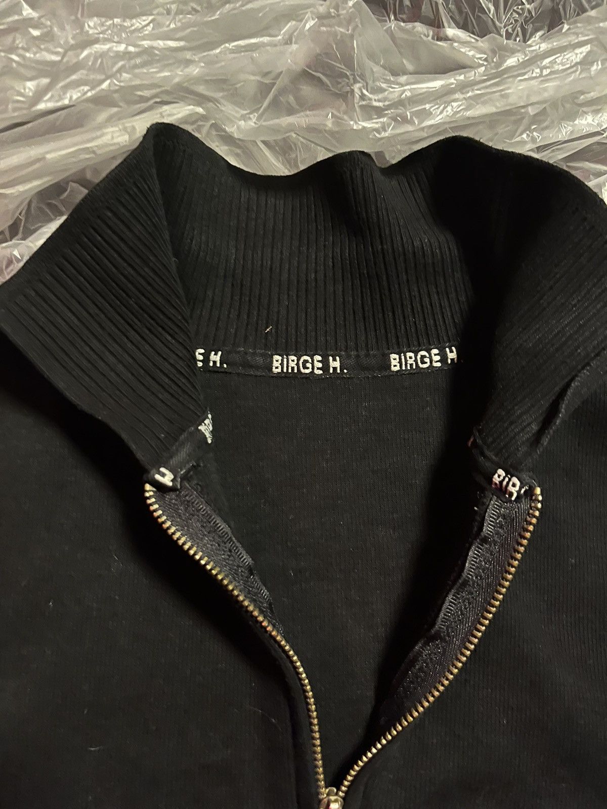 Japanese Brand × Vintage Birge H. Black Zip-Up Sweater Size M / US 6-8 / IT 42-44 - 4 Thumbnail