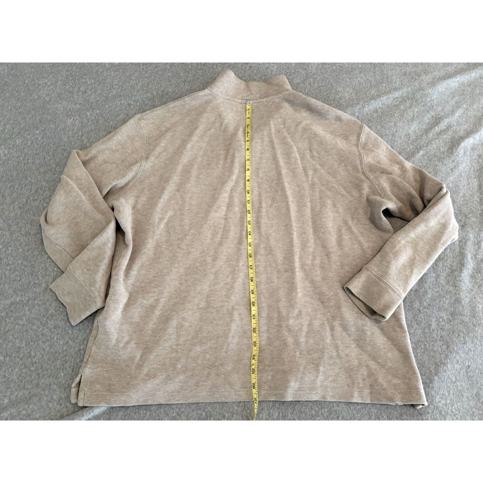 Polo Ralph Lauren Polo Ralph Lauren Pullover Sweater Quarter Zip Beige w/ Pony Mens XL Size US XL / EU 56 / 4 - 6 Thumbnail