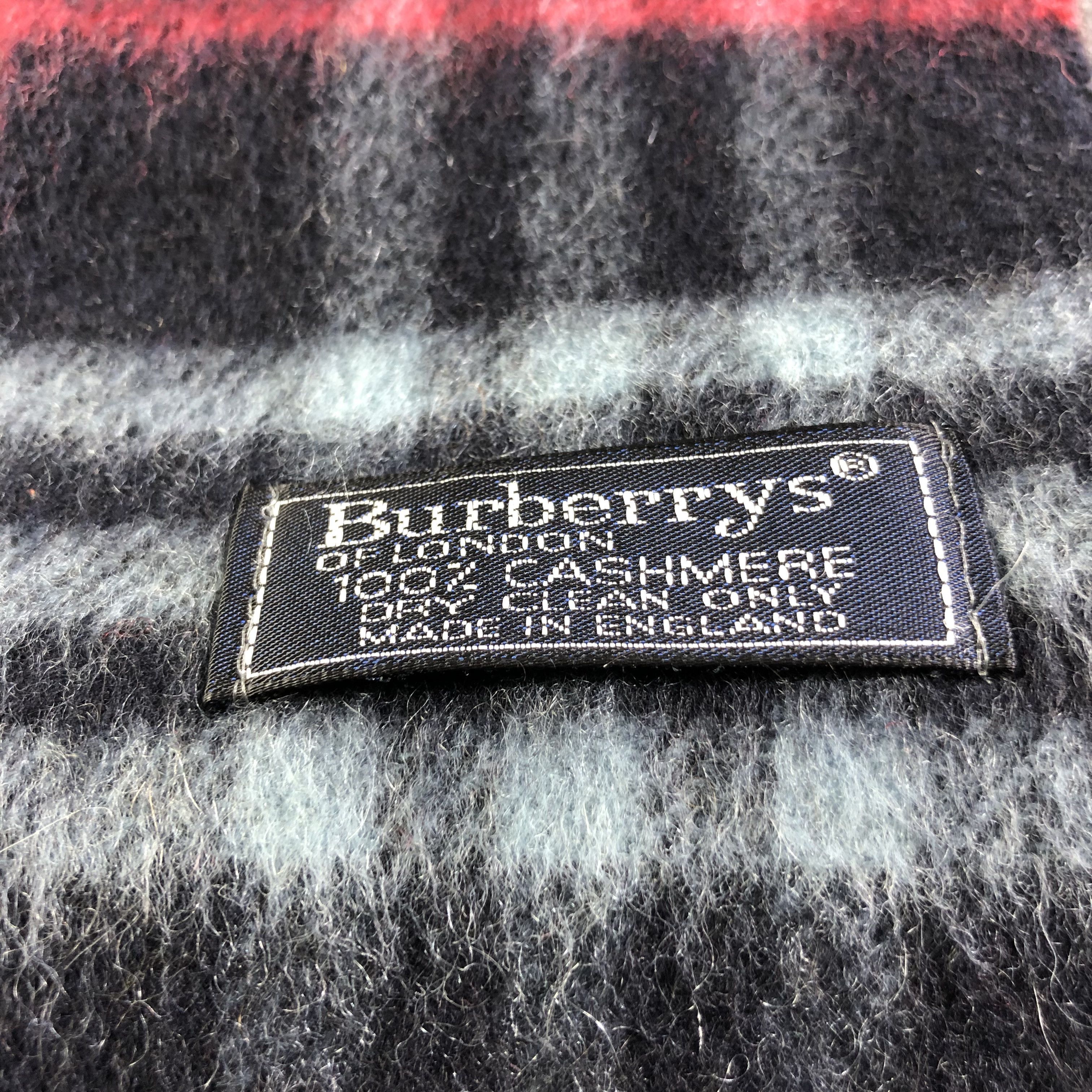 Burberry Burberrys Nova Check Blue Cashmere Scarf Muffler V1769 Size ONE SIZE - 4 Thumbnail