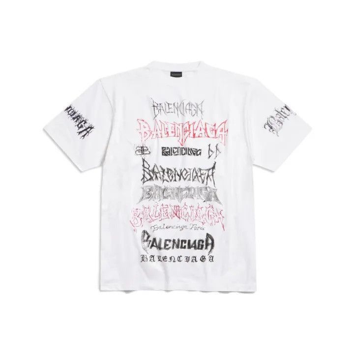 Balenciaga Balenciaga Balenciaga SS24 New Year Logo Print TShirt -250 Size US XXS / EU 40 - 2 Thumbnail