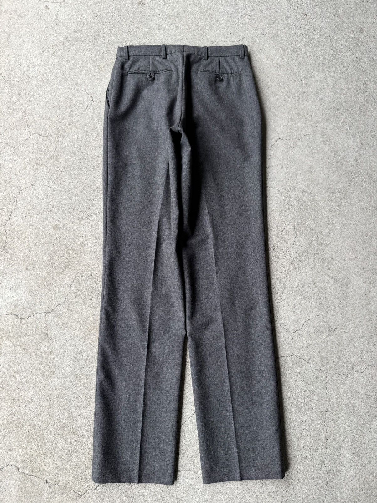 Helmut Lang 90s HELMUT LANG Archive Dark Gray Wool Slacks Size US 27 - 2 Thumbnail