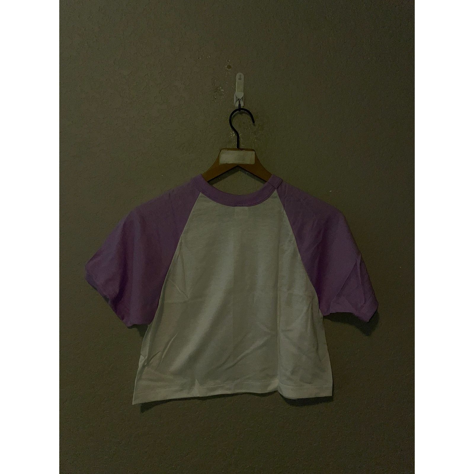 Other Women's Sportswear White Purple Crop Top Blank Shirt Tee M Size M / US 6-8 / IT 42-44 - 5 Thumbnail
