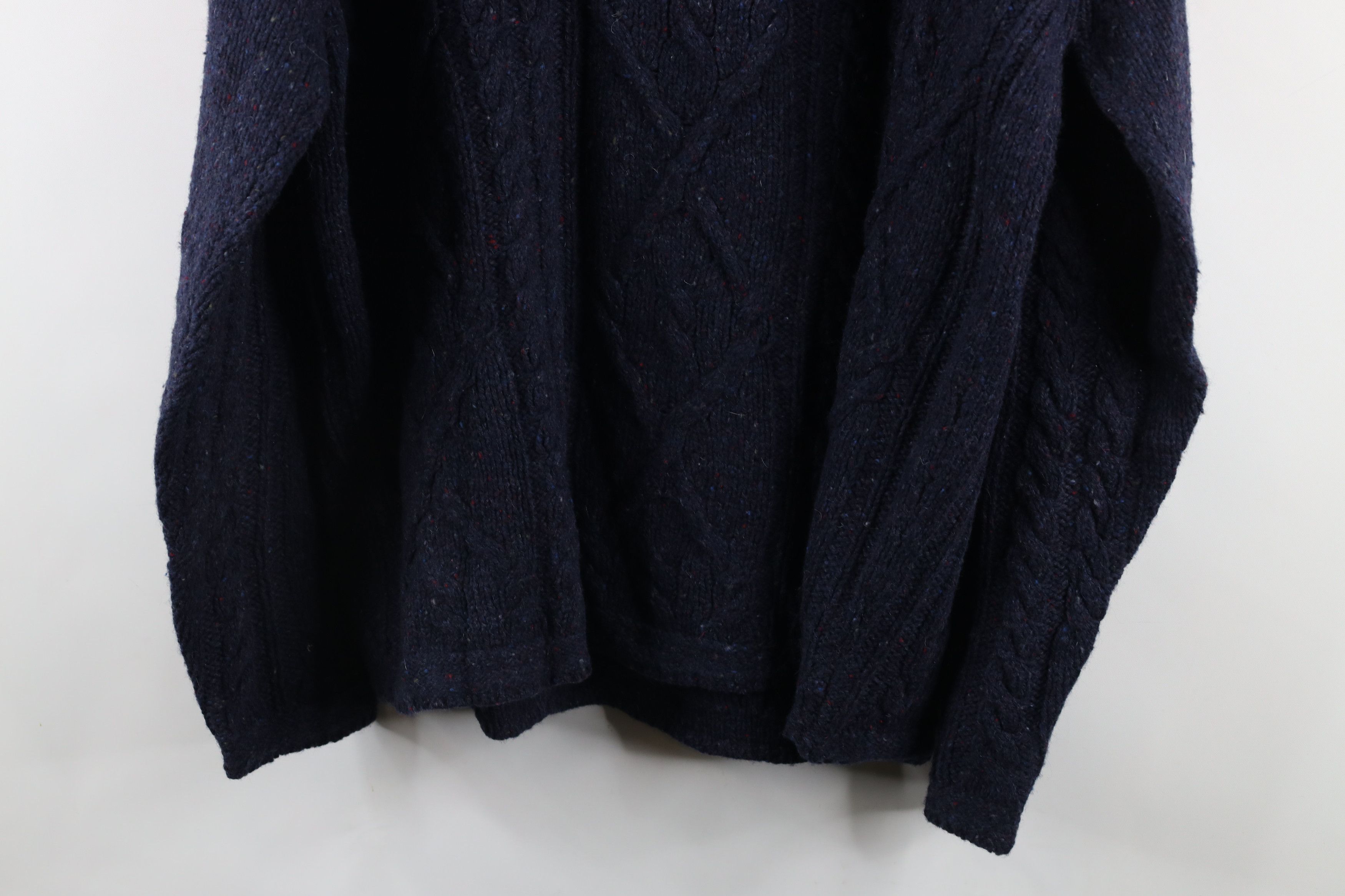 Vintage Vintage 90s Yarn Wool Blend Chunky Knit Fisherman Sweater Size US XL / EU 56 / 4 - 7 Thumbnail