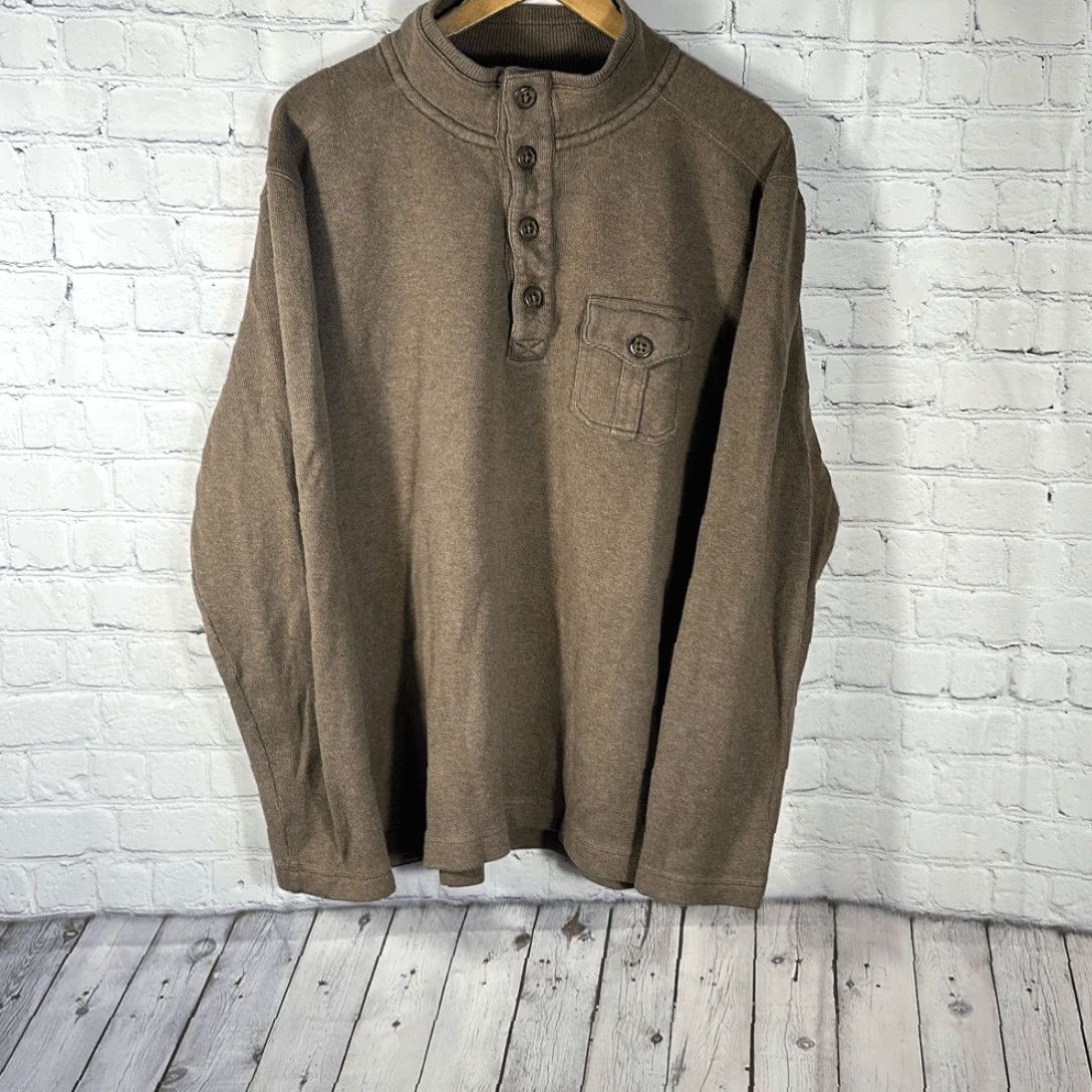 Johnston & Murphy Johnston & Murphy Button up Sweater XL Brown Men Regular Size XL Brown Pullover Button Knit? Size US XL / EU 56 / 4 - 2 Thumbnail