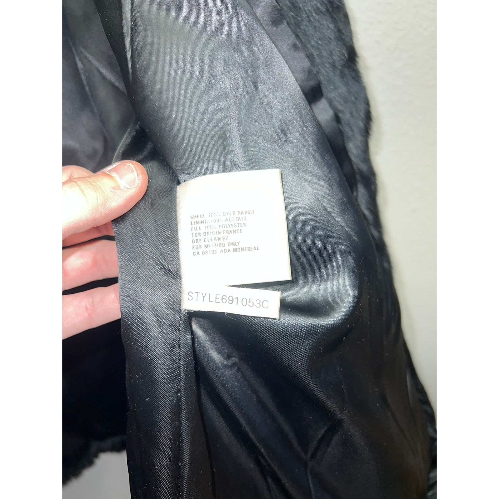 Vintage Vintage Ada Rabbit Fur Coat Black Dyed Montreal VTG Medium Size M / US 6-8 / IT 42-44 - 10 Thumbnail