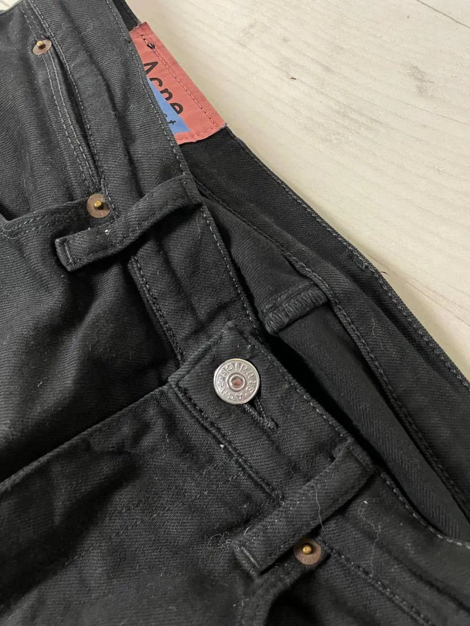 Acne Studios Acne Studios Max Stay Black Denim Jeans Size US 33 - 6 Thumbnail