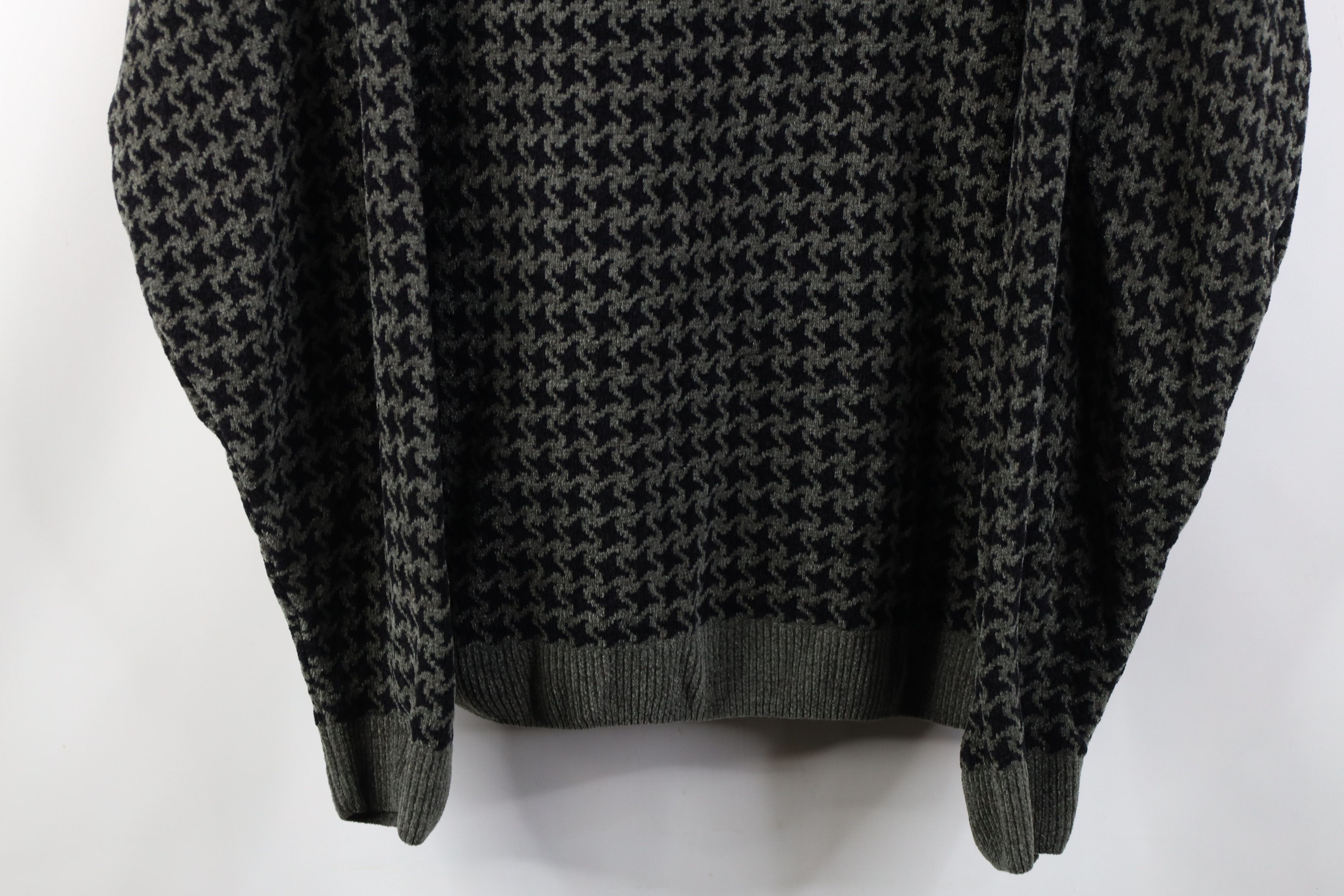 Vintage Vintage 90s Streetwear Houndstooth Fleece Crewneck Sweater Size US XL / EU 56 / 4 - 3 Thumbnail