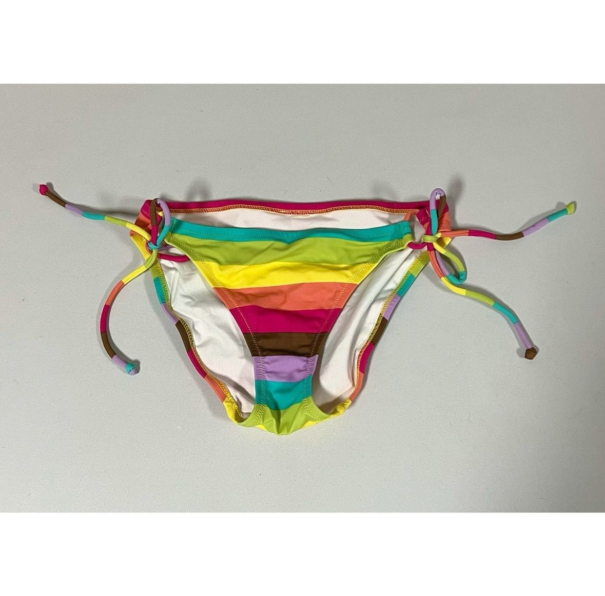 Victoria's Secret × Vintage Victoria’s Secret Rainbow Striped Bikini Bottoms Size S 🩷✨ Size ONE SIZE - 2 Thumbnail