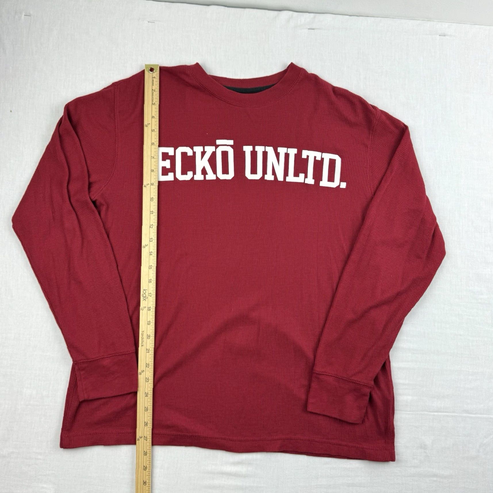 Ecko Unltd. VINTAGE Ecko Unltd Thermal Shirt Adult Large Red Hipster Y2K Grunge Mens Size US L / EU 52-54 / 3 - 4 Thumbnail