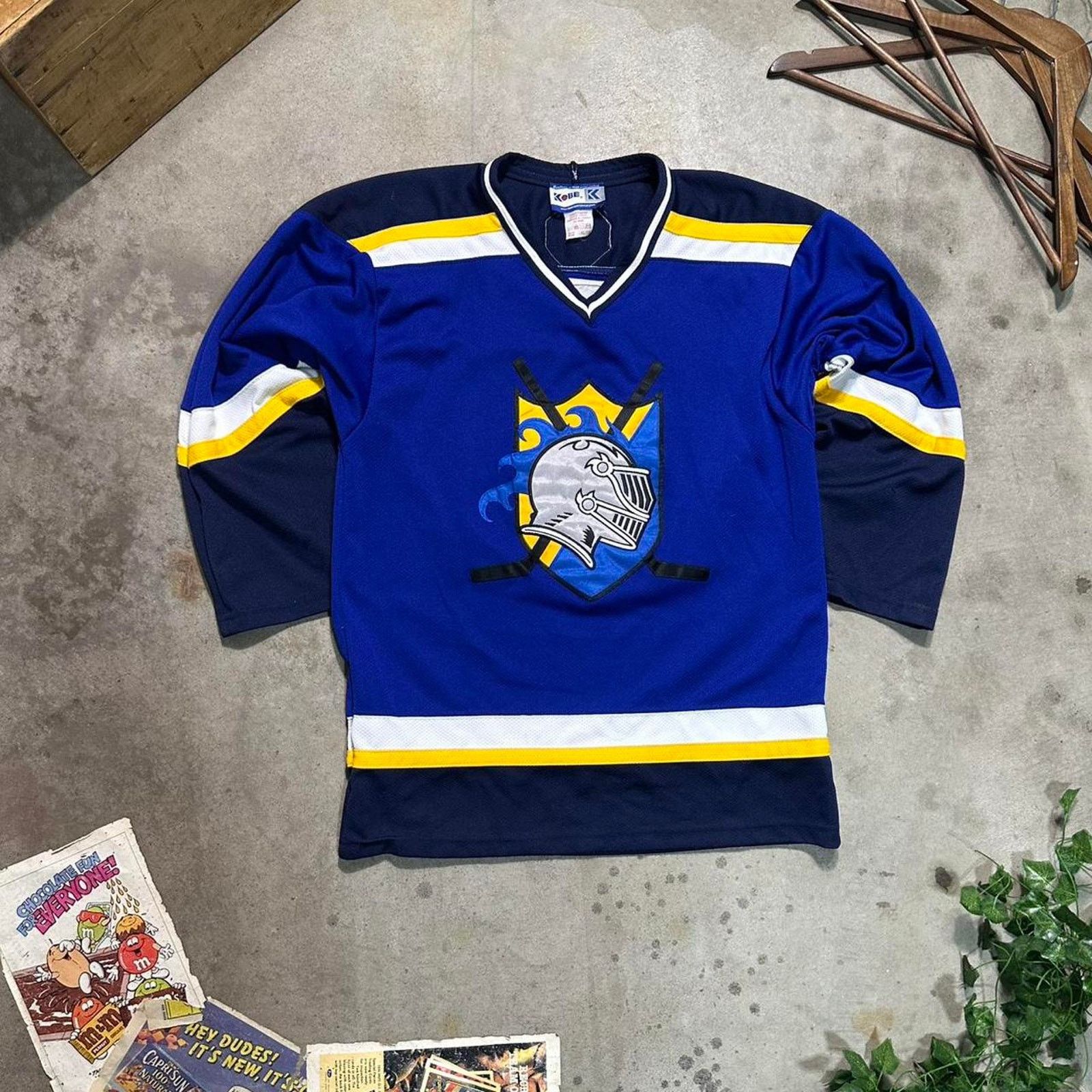 NHL Vintage 90s All Embroidered Hockey Jersey Mens Large Blue Size US L / EU 52-54 / 3 - 1 Thumbnail