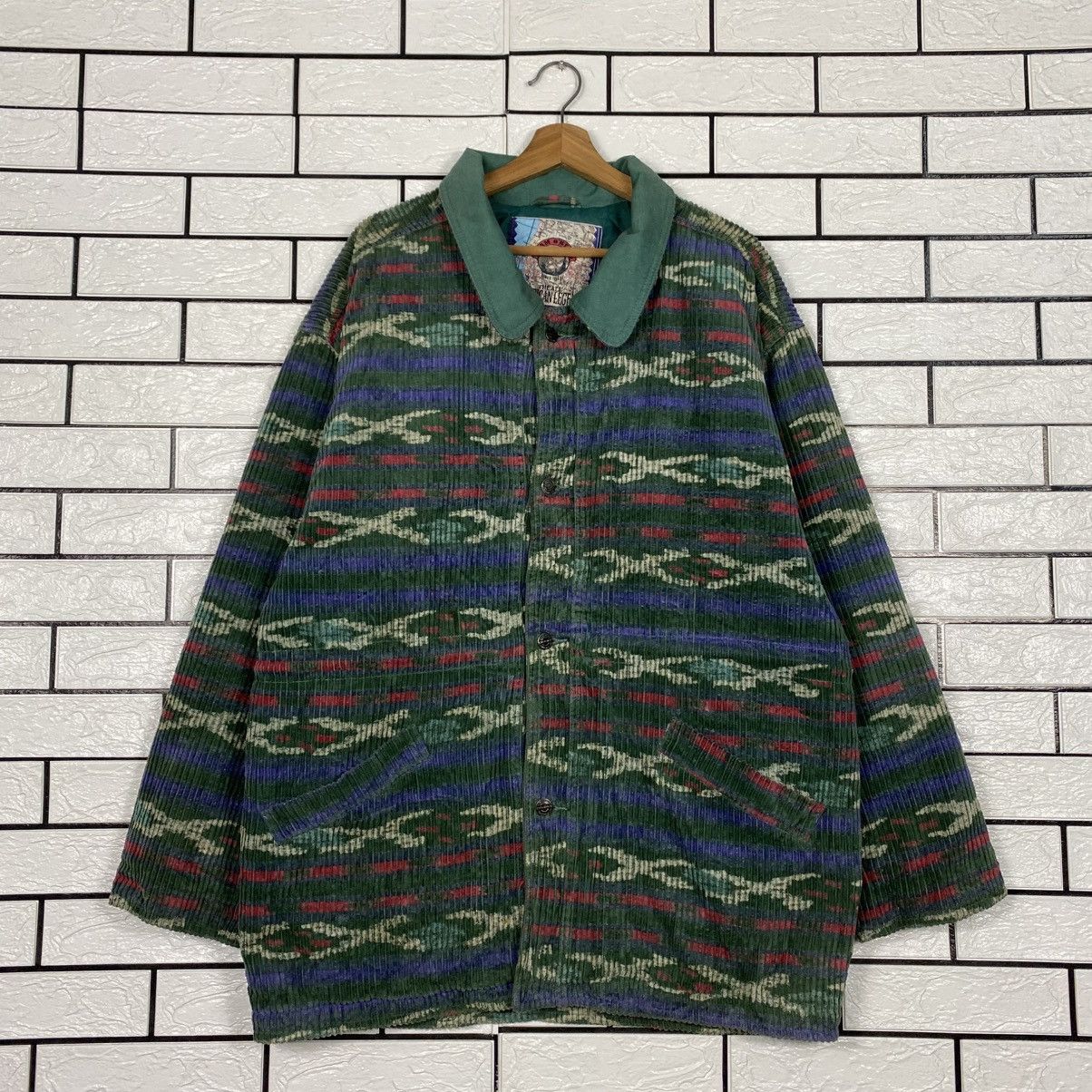 O'Neill 📌Vintage Corduroy Jacket Navajo Aztec O'neill All American Size US L / EU 52-54 / 3 - 2 Thumbnail