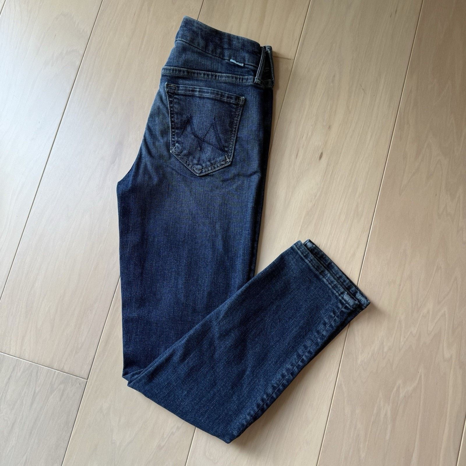 MOTHER Mother Looker Crop Jeans Women's 26 Blue Dark Wash Glam Size 26" / US 2 / IT 38 - 9 Thumbnail