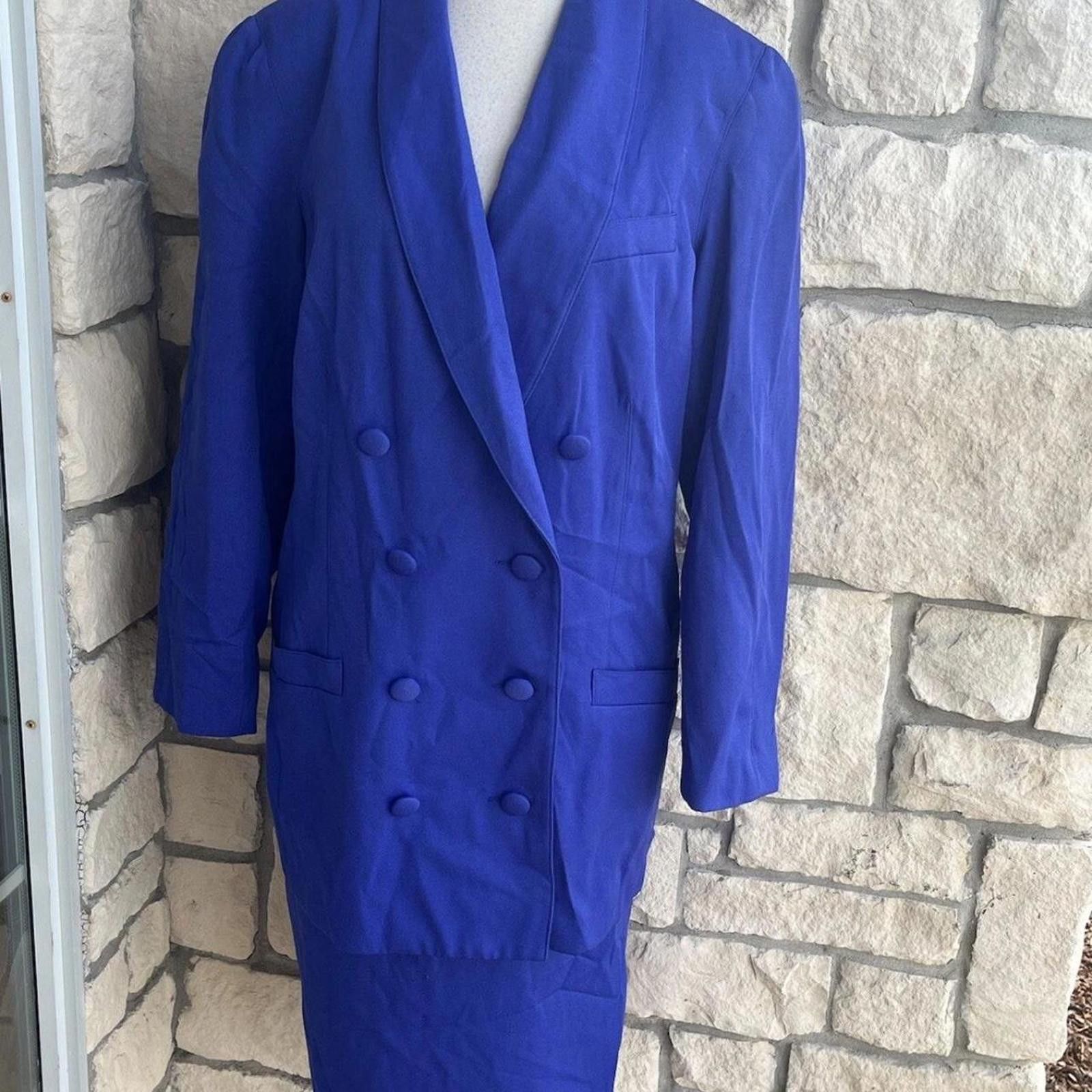 Other Laura Henson blue double-breasted blazer dress Size L / US 10 / IT 46 - 2 Thumbnail