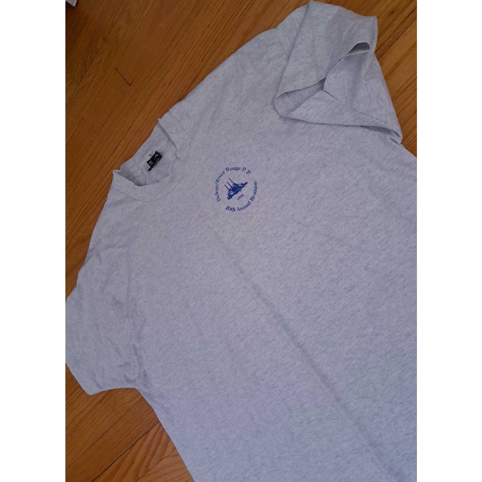 Vintage VINTAGE Delray/River Rouge Power Plant 20th Reunion T-Shirt USA Made 2XL Gray Mens 1994 Size US XXL / EU 58 / 5 - 4 Thumbnail