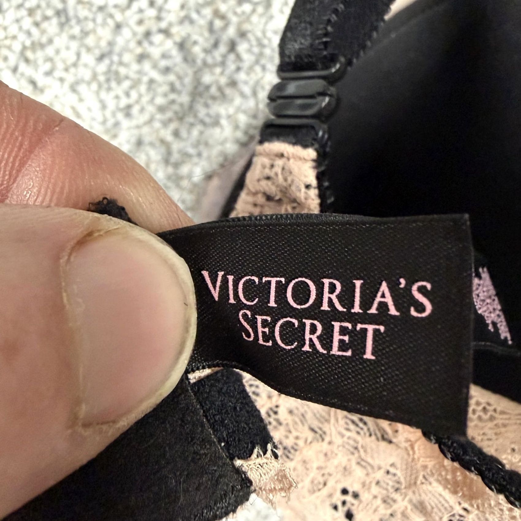 Victoria's Secret Victoria's Secret Dream Angels Lined Demi Bra 32DD Dark Coquette Feminine Lace Balconette Women XX Size ONE SIZE - 7 Thumbnail