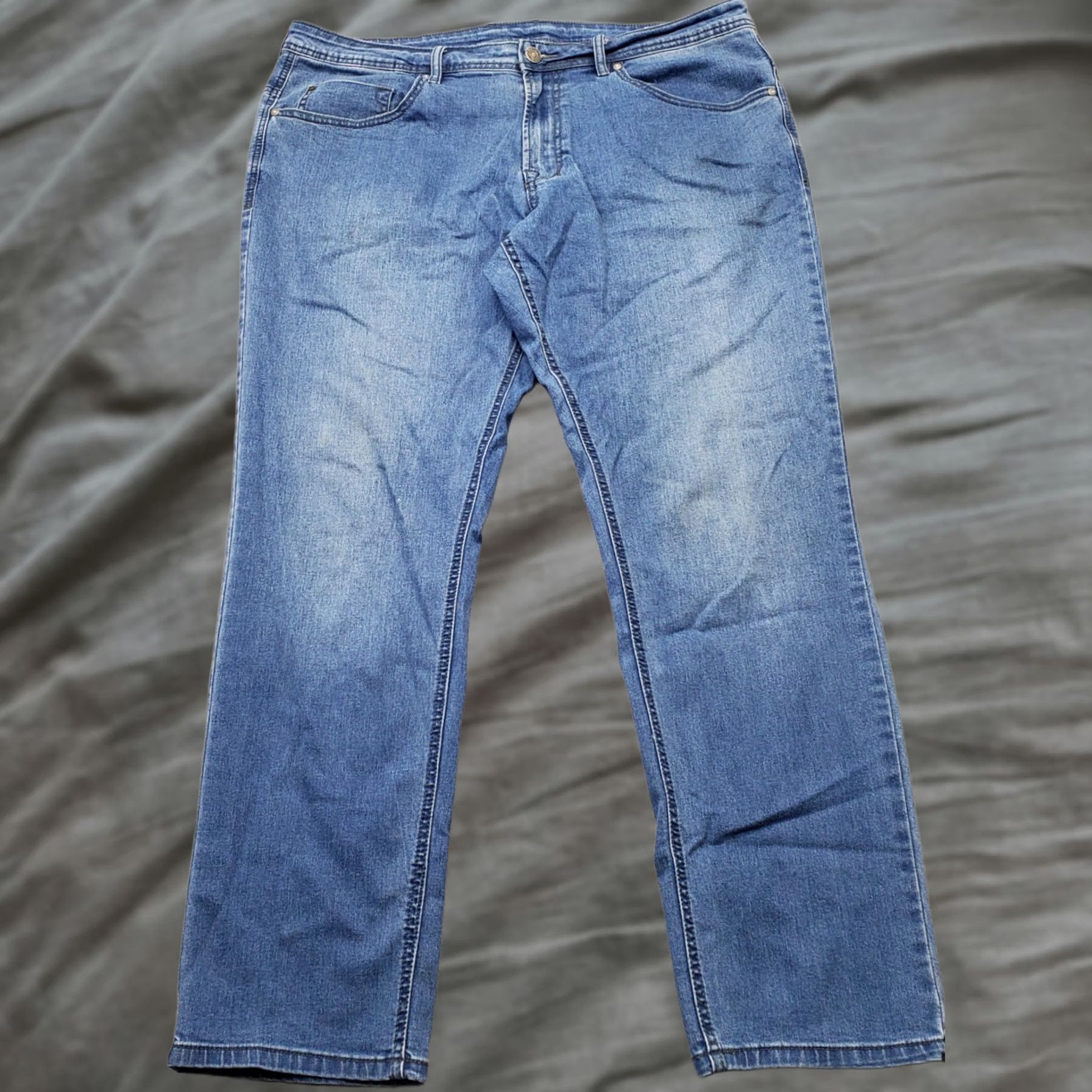 Buffalo David Bitton Buffalo Mens Jeans - Axel Straight Denim Slim Fit 38x32 Blue Denim Stretch Slim Fit 5-Pocket Baggy? Size US 38 / EU 54 - 1 Thumbnail