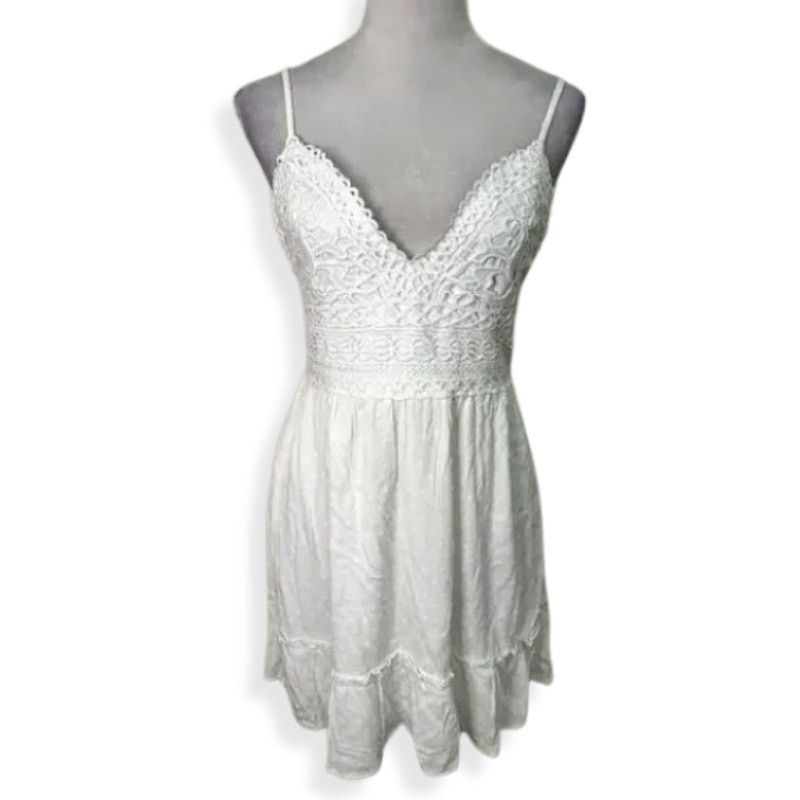 Other Speechless Mini Skater Dress Crochet Top ALine Ruffled Hem M Size M / US 6-8 / IT 42-44 - 2 Thumbnail