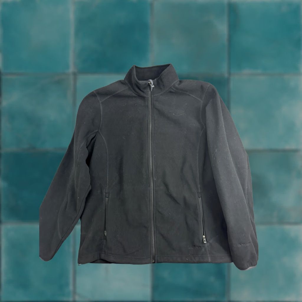 Vintage L.L.Bean Jacket Womens XL Black Polartec Fleece Full Zip Stand Collar Pockets Size XL / US 12-14 / IT 48-50 - 1 Thumbnail