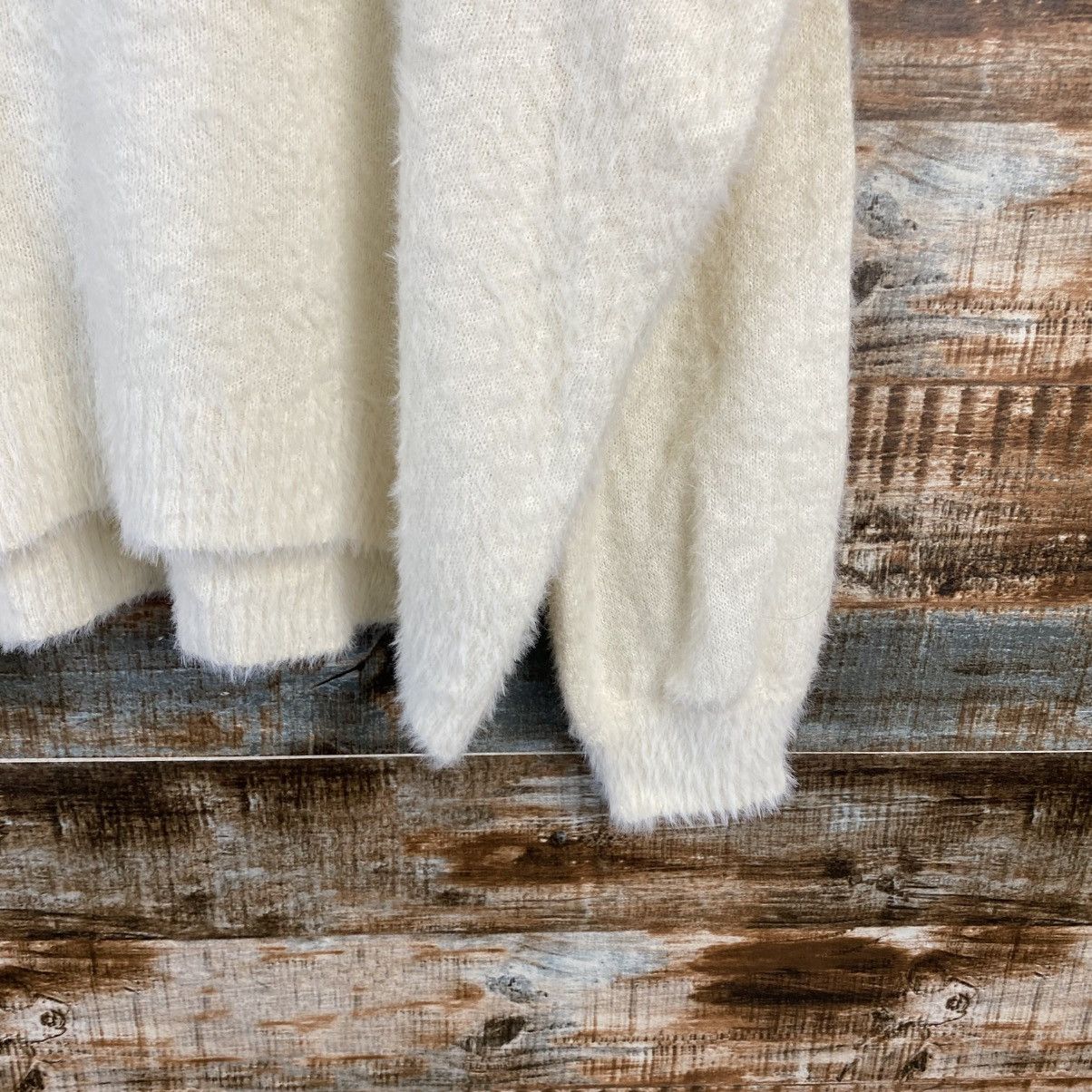 Homespun Knitwear DL Japan fur shaggy vintage White Knitwear #C1081 Size XL / US 12-14 / IT 48-50 - 8 Thumbnail