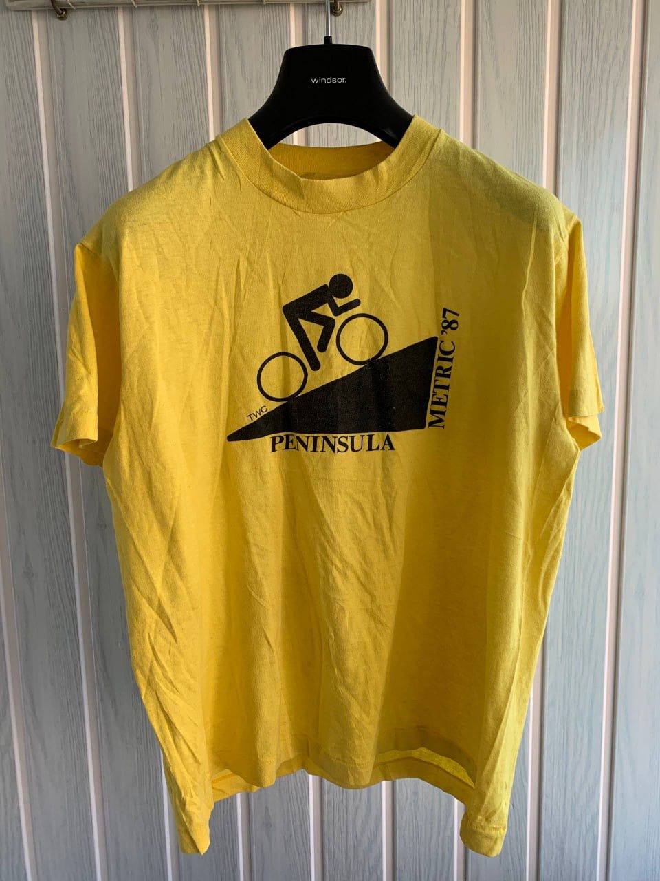 Vintage Vintage 1987 Peninsula Metric Century TWC Yellow T-Shirt Size US M / EU 48-50 / 2 - 2 Thumbnail