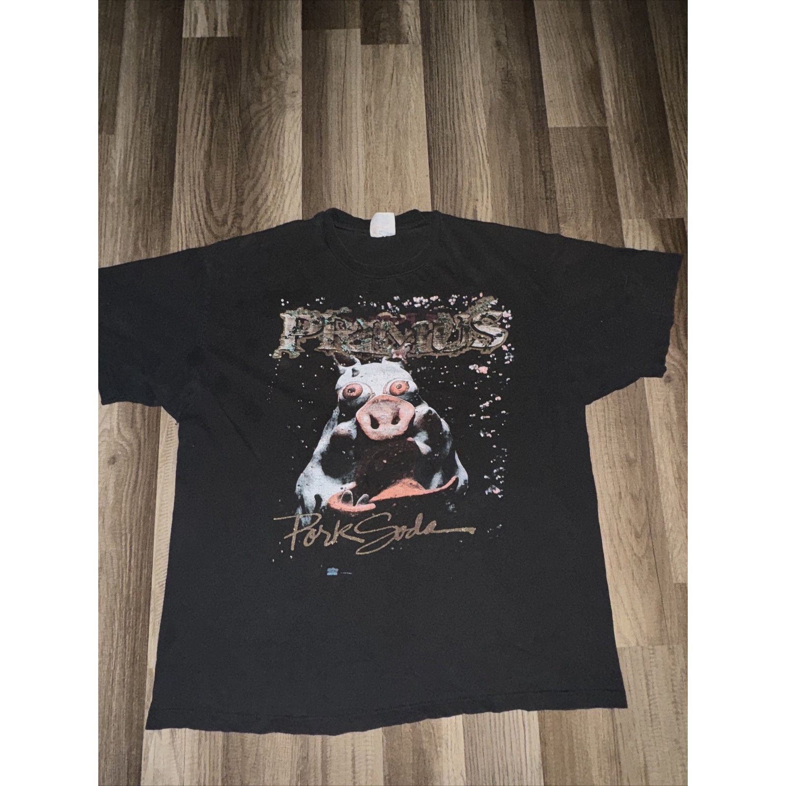 Band Tees × Hanes × Vintage Primus Tee 1993 Pork Soda Tour Cities Liquid Pig XL 22x26 Size US XL / EU 56 / 4 - 1 Thumbnail