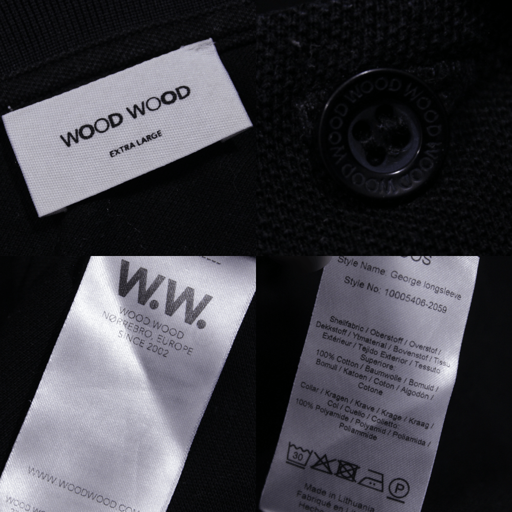 Wood Wood Logo George Longsleeve Size US XL / EU 56 / 4 - 7 Thumbnail