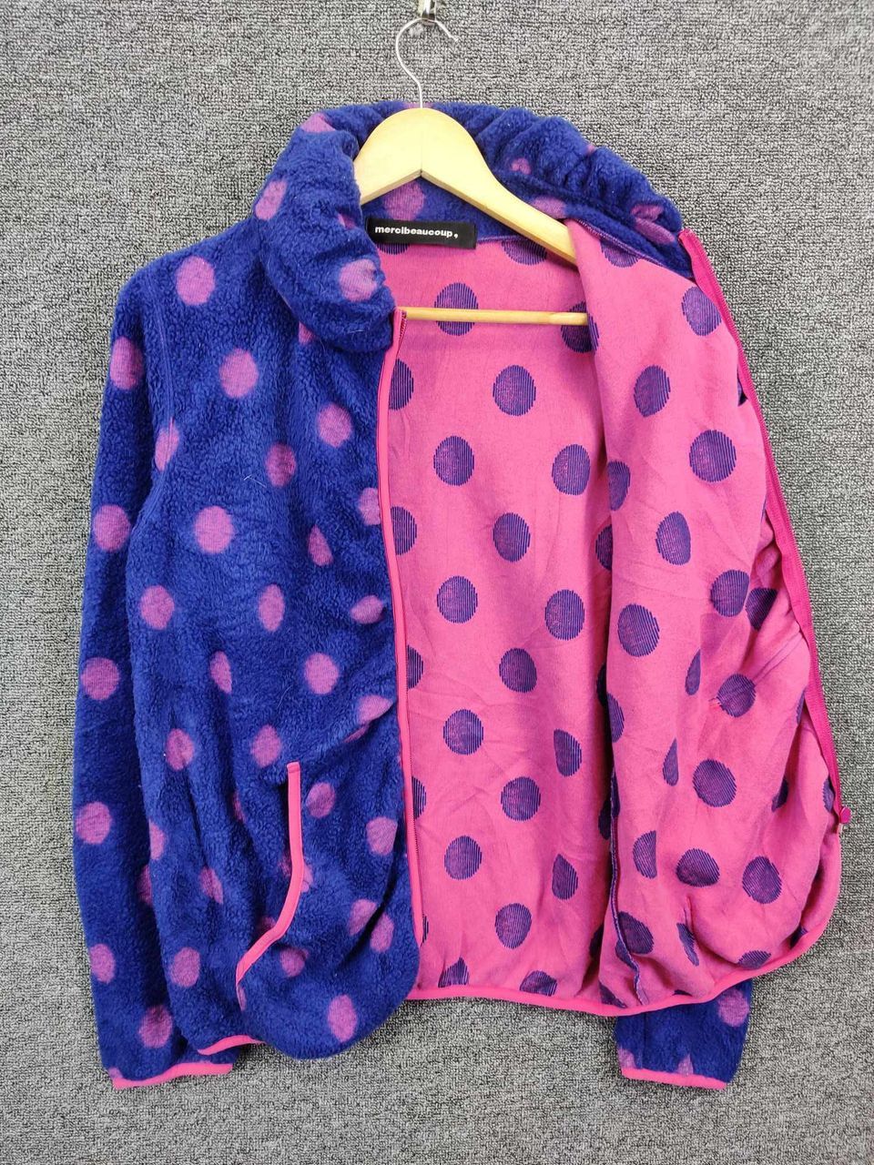 mercibeaucoup Vintage Mercibeaucoup Issey Miyake Fleece Polka Dot Jacket Size US M / EU 48-50 / 2 - 7 Thumbnail