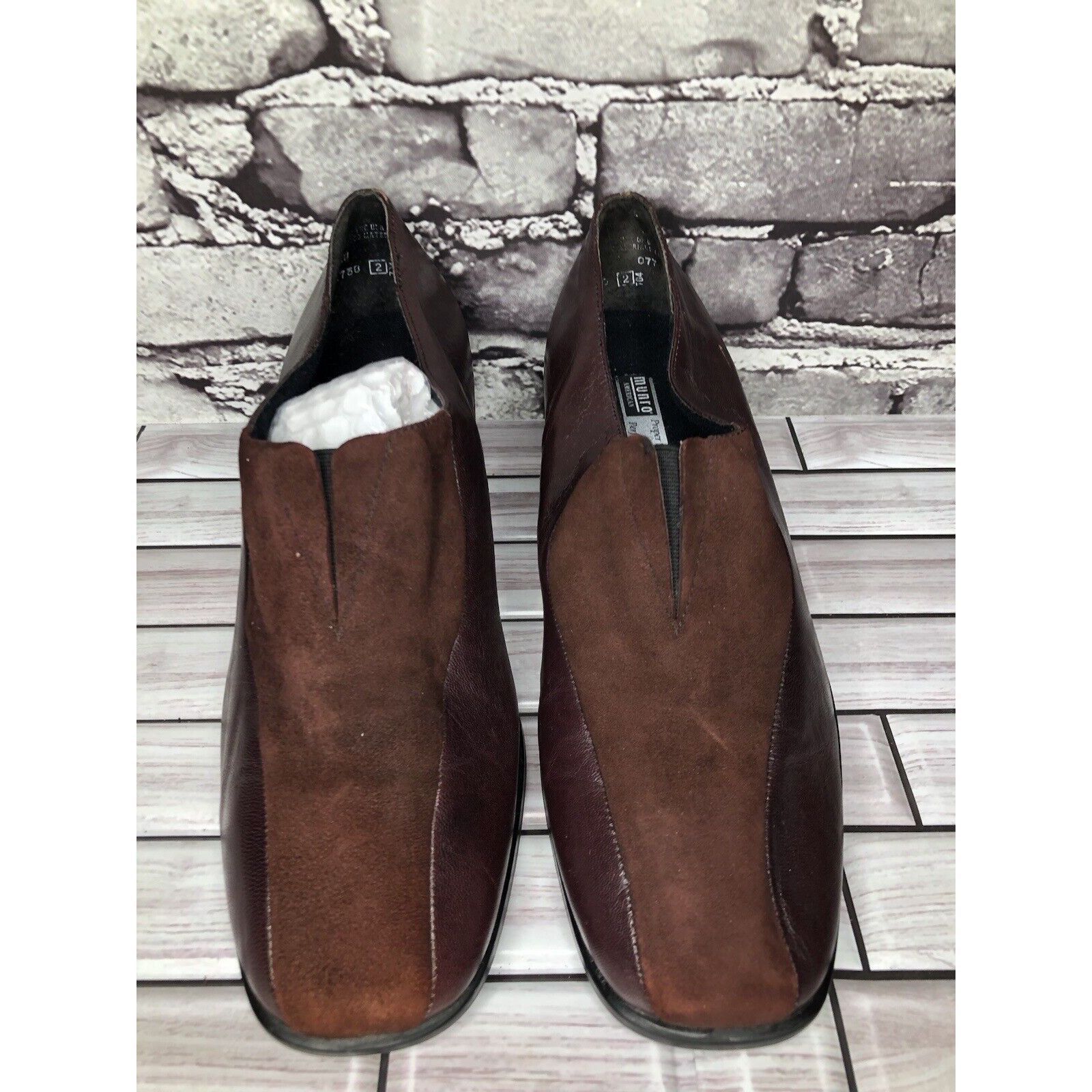 Other Munro American Burgundy Leather Suede Heel Loafer Shoes Wome Size US 10 / IT 40 - 9 Thumbnail