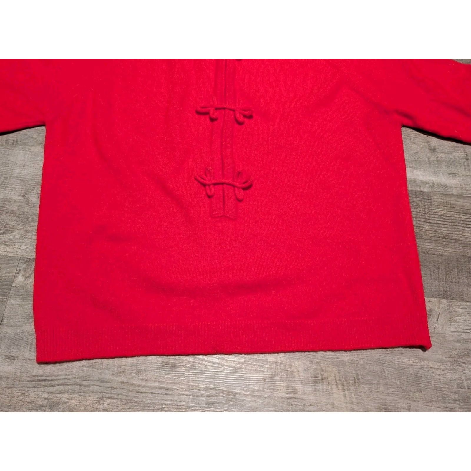 Vintage VINTAGE Garland Dreamspun Women's Red Pullover Sweater S/M 1950s 60s Secretary/Geek Look Mens? Size S / US 4 / IT 40 - 5 Thumbnail