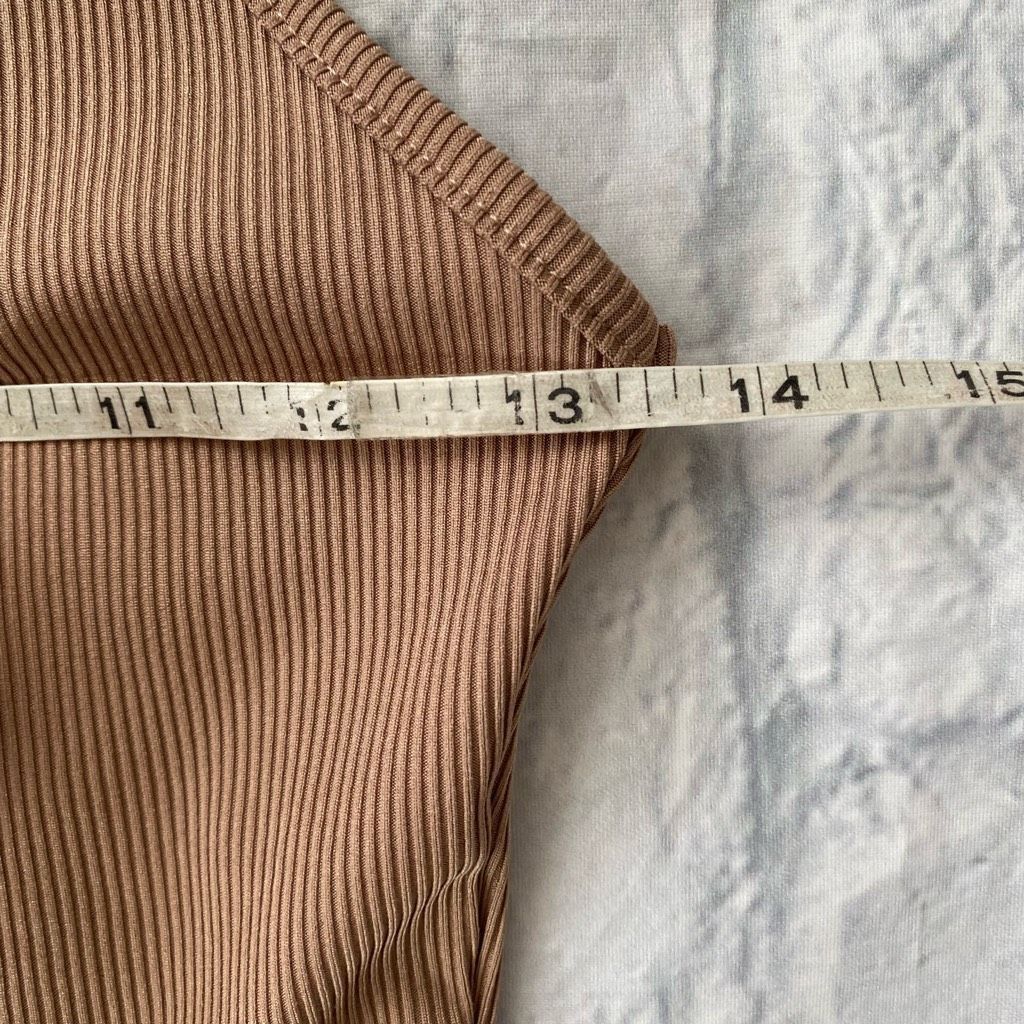 Shein SHEIN women S scoopneck ribbed crop tank top tan Size S / US 4 / IT 40 - 8 Thumbnail