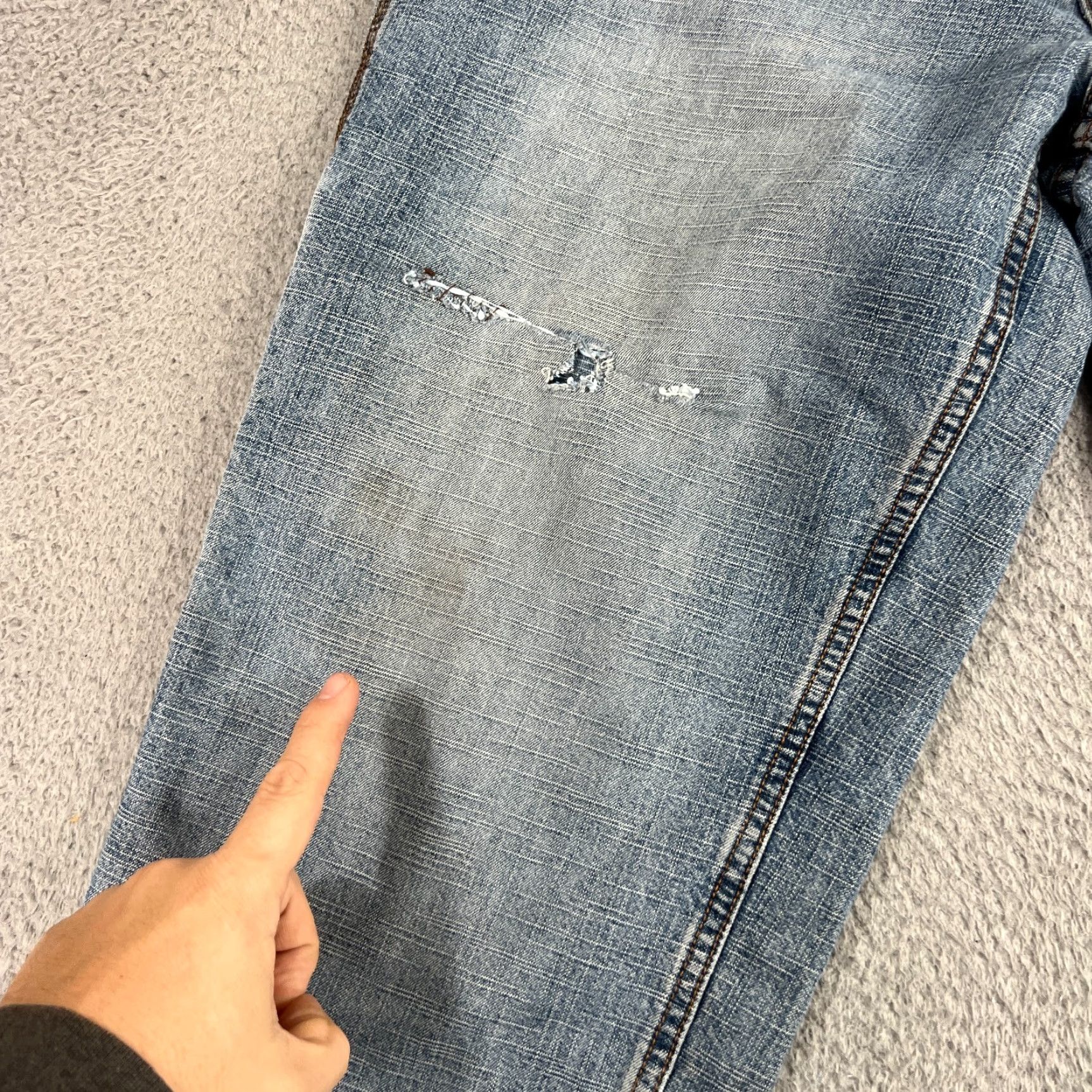 Vintage US Polo Assn Jeans 38x30 Wide-Leg Vintage Men Denim 5-Pocket Distressed Baggy Relaxed 90s Hip Hop Workwear Size US M / EU 48-50 / 2 - 3 Thumbnail