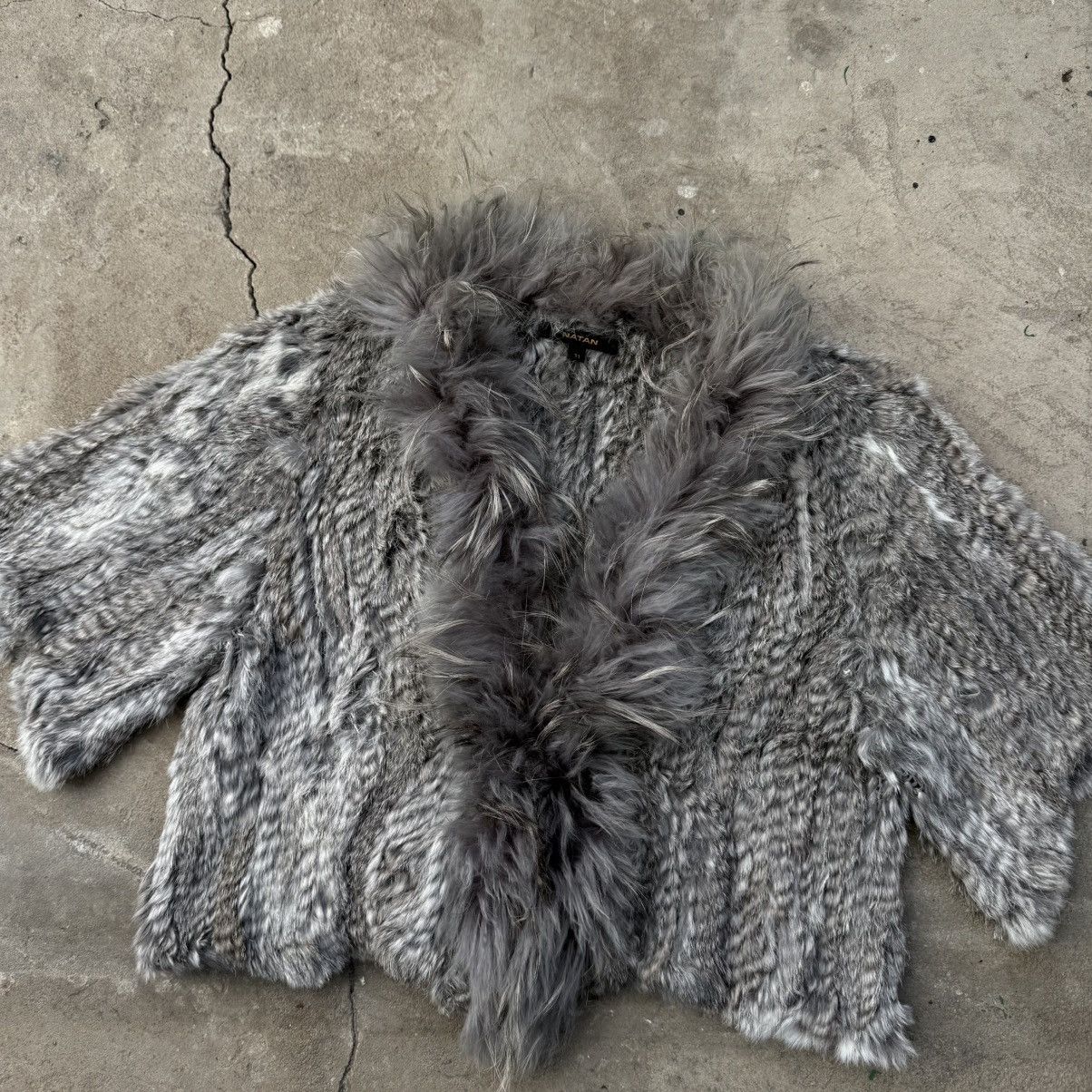 Japanese Brand Natan Belgium Real Rabbit Fur Cropped Blouse Size S / US 4 / IT 40 - 3 Thumbnail