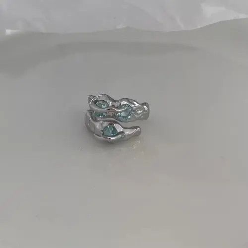 Other Electro Ring Crystal Stone Silver Abstract Star Pop Fantasy Size ONE SIZE - 2 Thumbnail