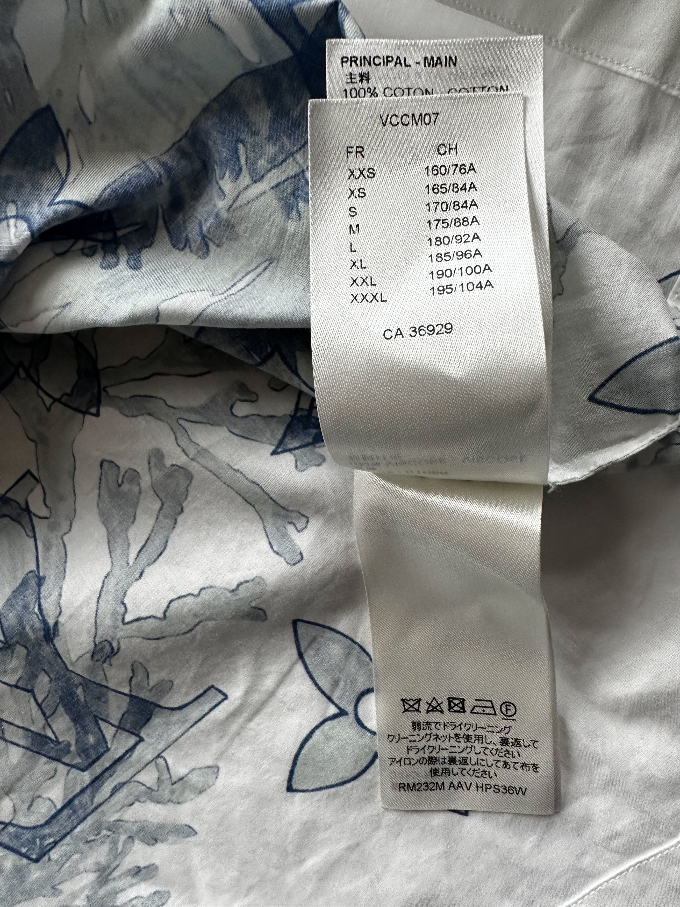 Louis Vuitton Louis Vuitton Blue & White Monogram Button Up Shirt Size US XXL / EU 58 / 5 - 7 Thumbnail