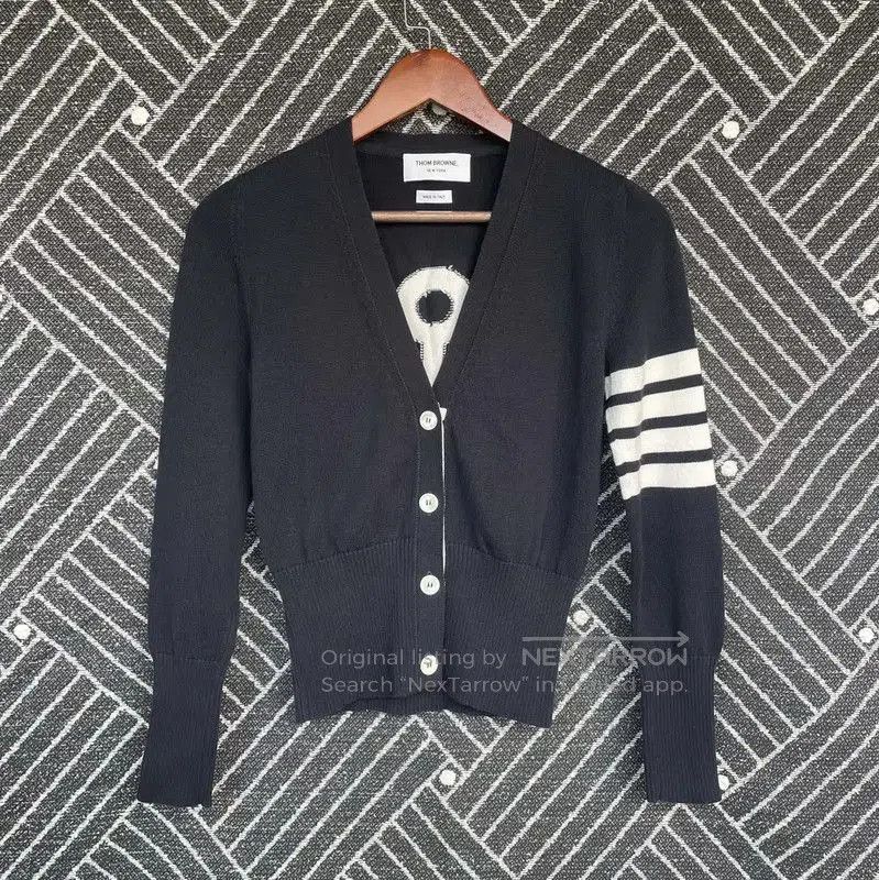 Thom Browne Women's Navy Cotton Cardigan .