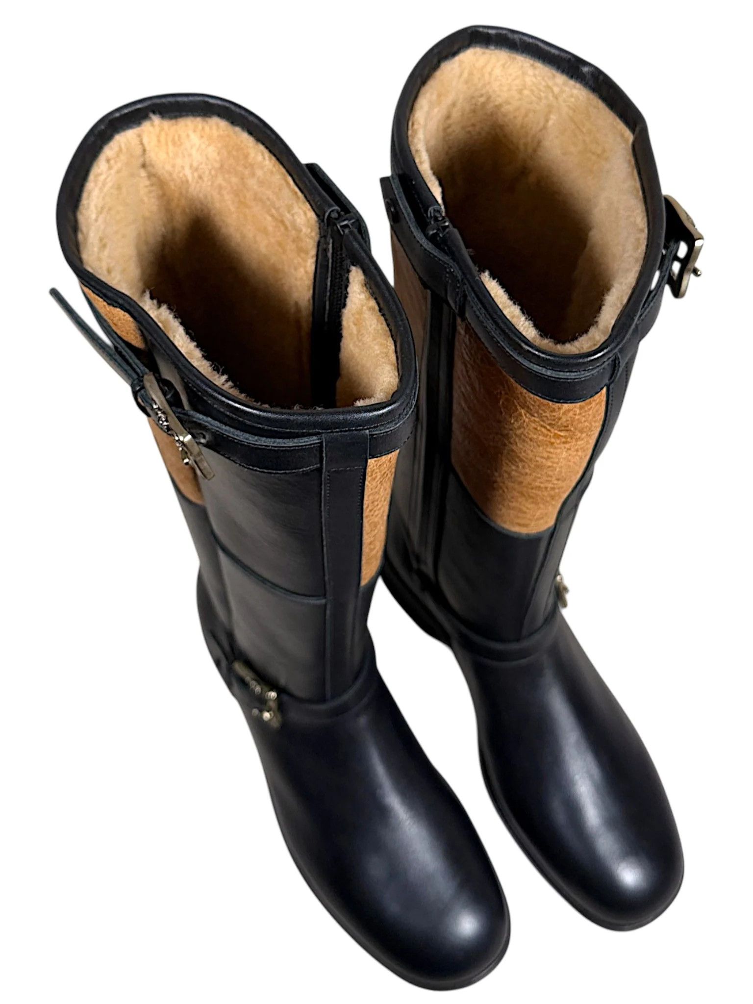 Enfants Riches Deprimes ERD Soviet Arctic Shearling Buckle Leather Boots Size US 10 / EU 43 - 11 Thumbnail