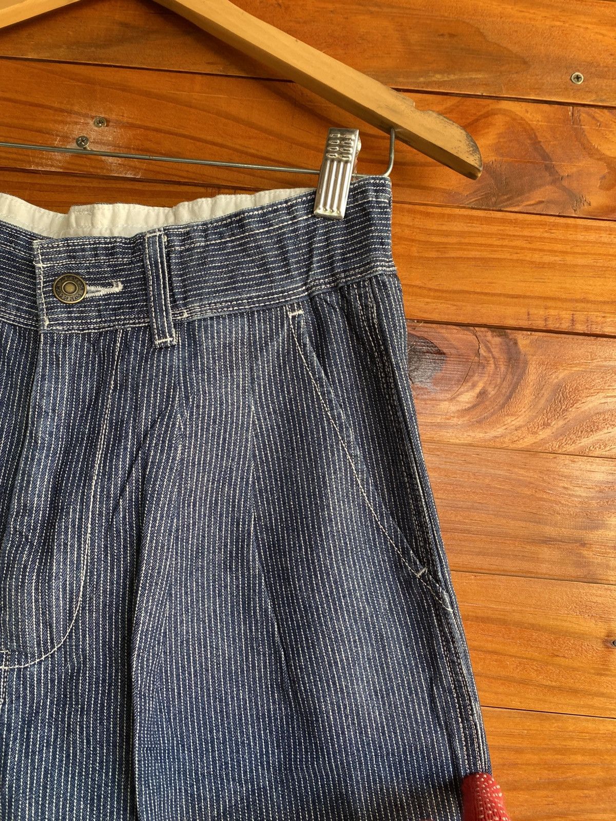 Japanese Brand LOGOS DAYS Hickory Stripe Denim Pants Wide Leg Jeans Size US 28 / EU 44 - 7 Thumbnail