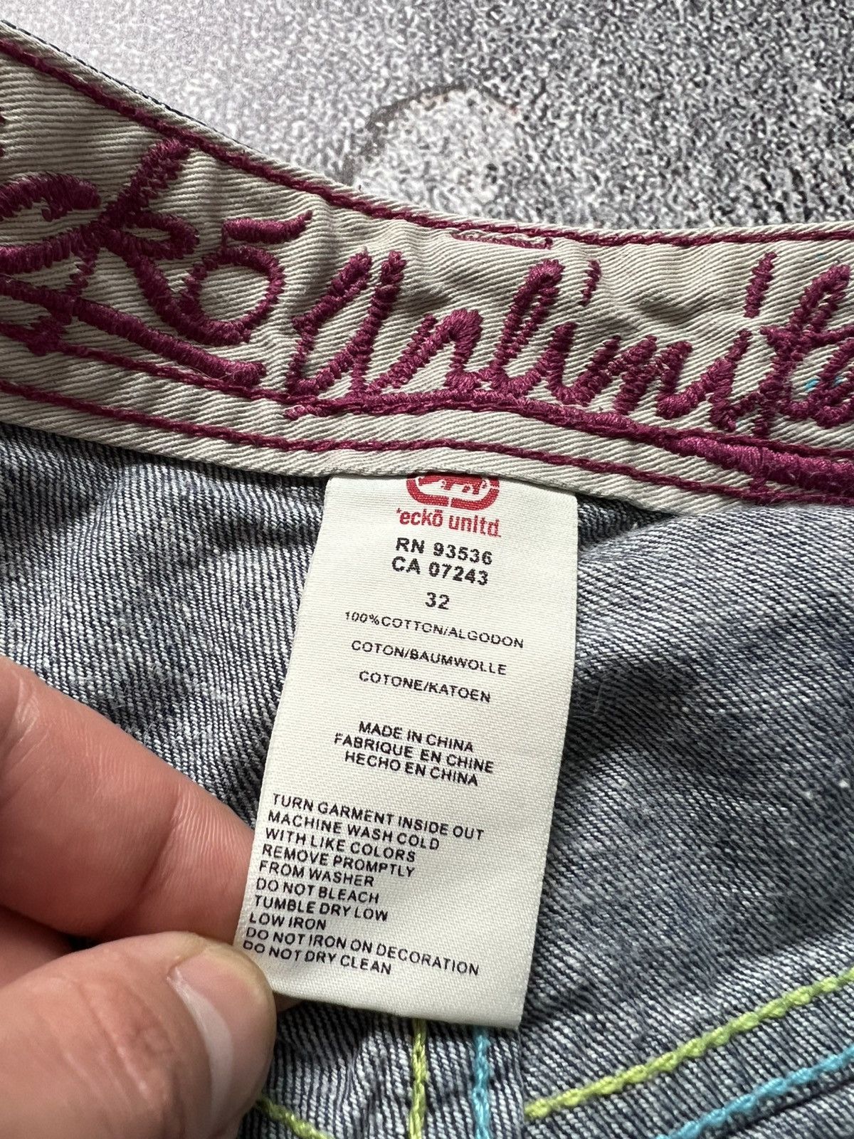 Ecko Unltd. Vintage y2k ecko echo denim jeans jorts shorts paint Size US 32 / EU 48 - 5 Thumbnail