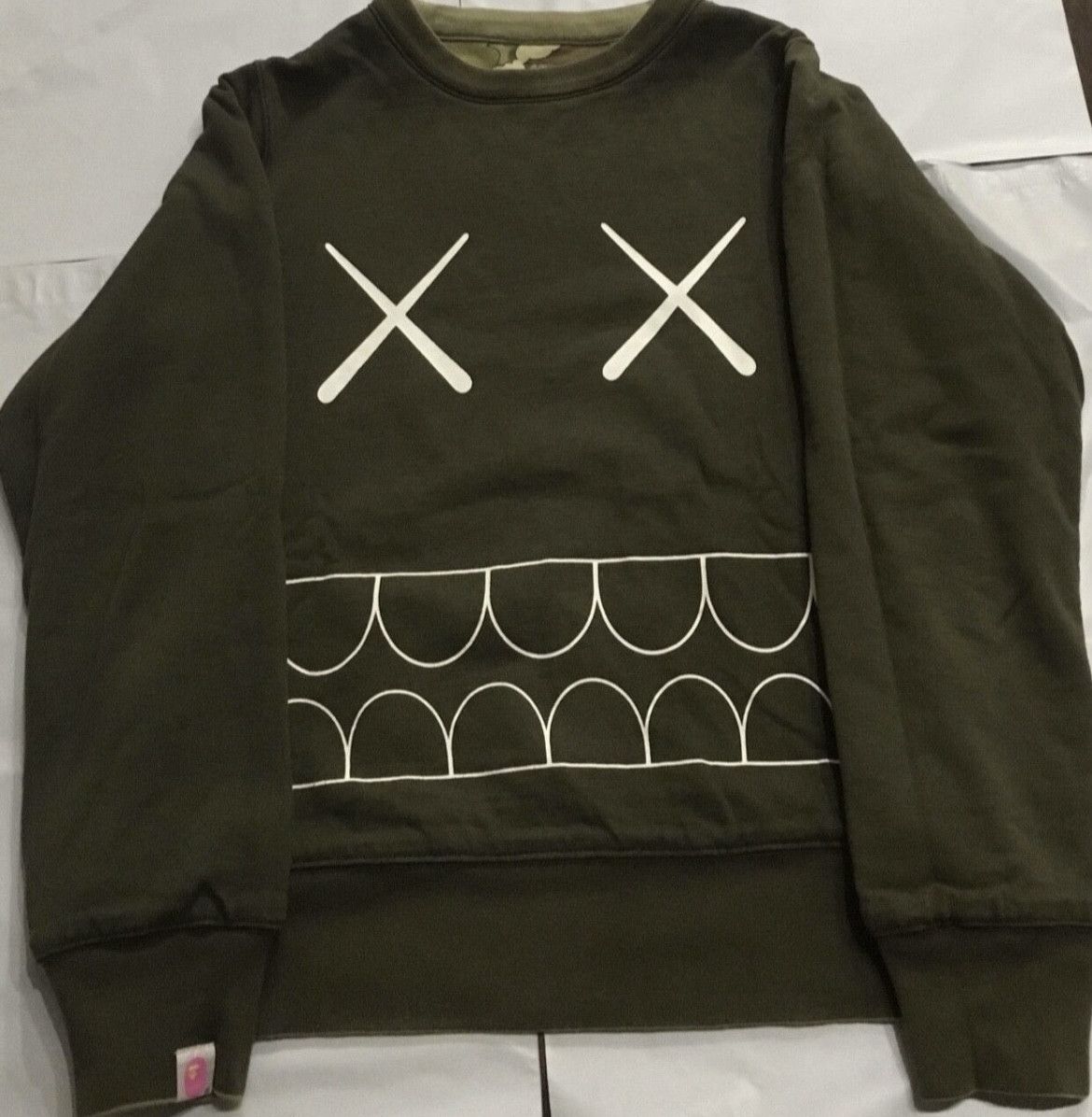 Bape Bape x Kaws Camo Reversible Crewneck Size XS / US 0-2 / IT 36-38 - 3 Thumbnail