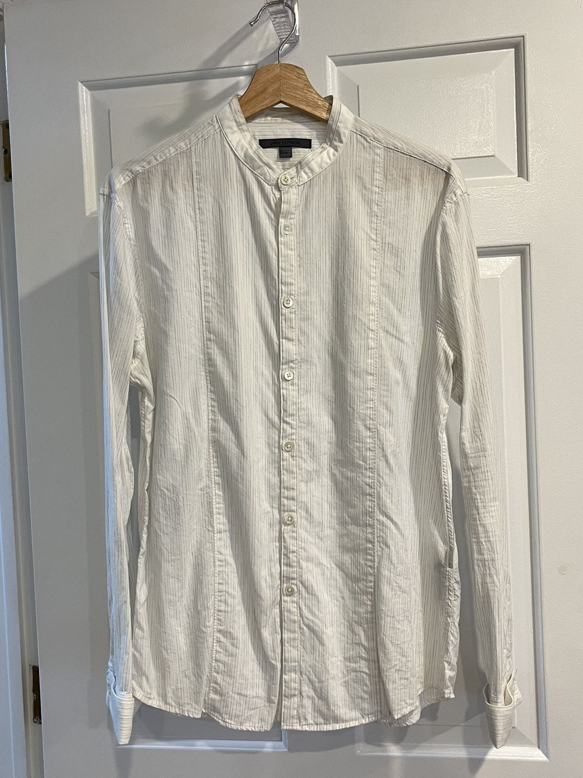 John Varvatos Banded Collar Shirt. Small Size US S / EU 44-46 / 1 - 5 Thumbnail