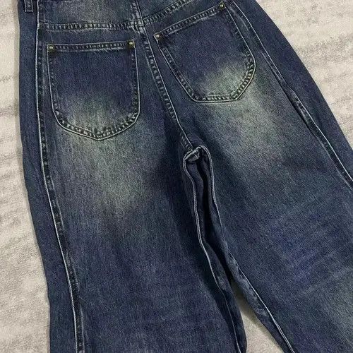VIBE Vintage Hip Hop Harajuku Cowboy Wavy Pants Jeans y2k 90’s Size US 34 / EU 50 - 3 Thumbnail