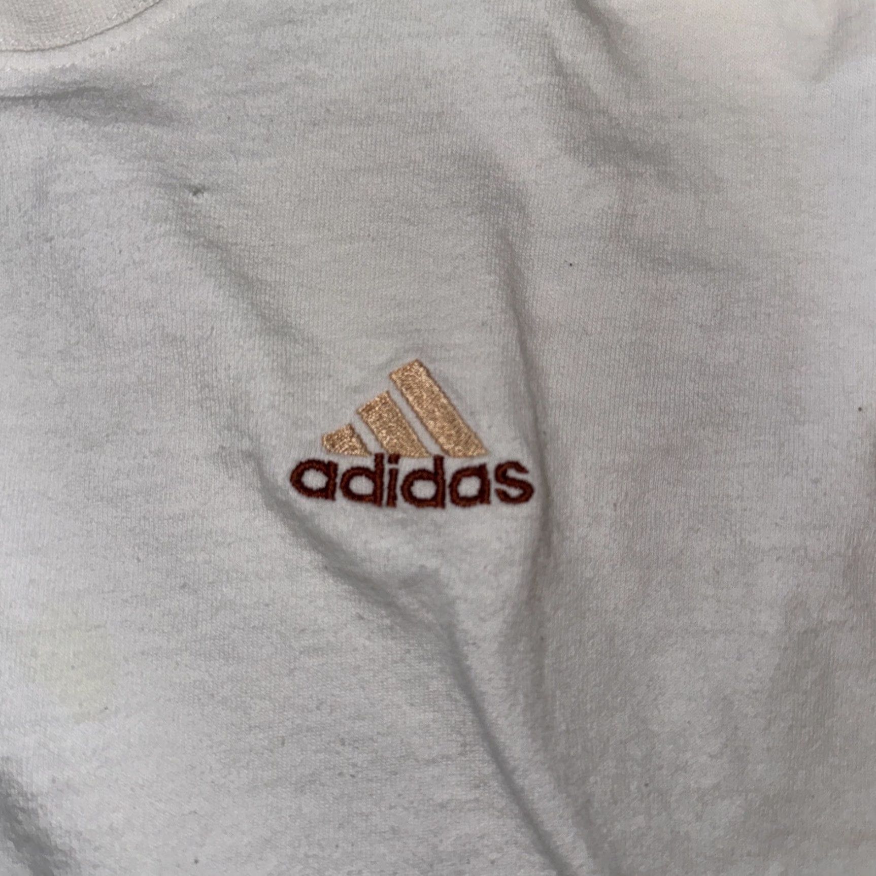 Adidas VINTAGE Adidas Long Sleeve Shirt Mens M White 18x22 Shirt Adidas Vintage 90s or Concert (if applicable) Size US M / EU 48-50 / 2 - 2 Thumbnail
