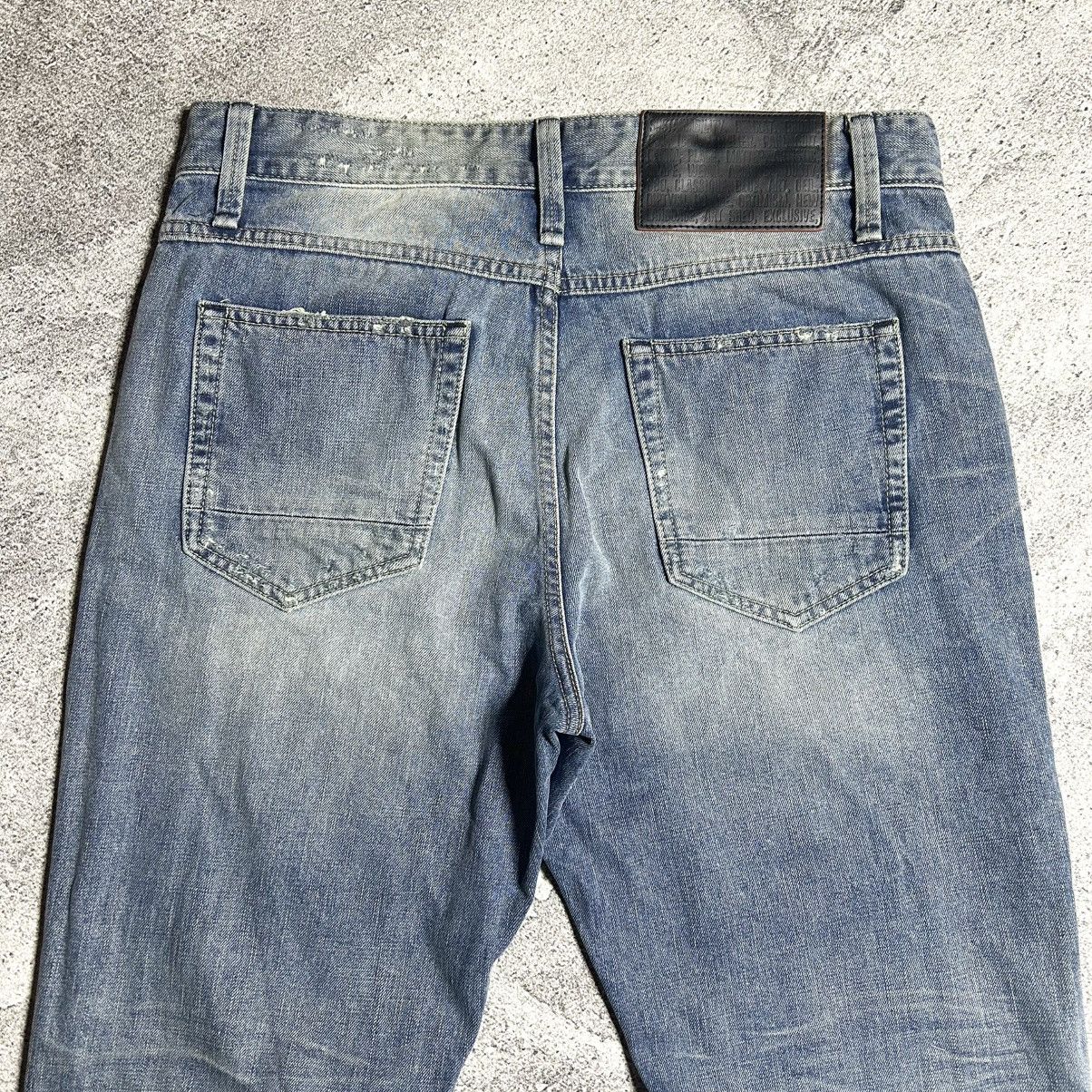 Japanese Brand Crazy Disstresed Denim PLACX CROP MILAN LOSE CROP TAPERED Size US 34 / EU 50 - 17 Thumbnail