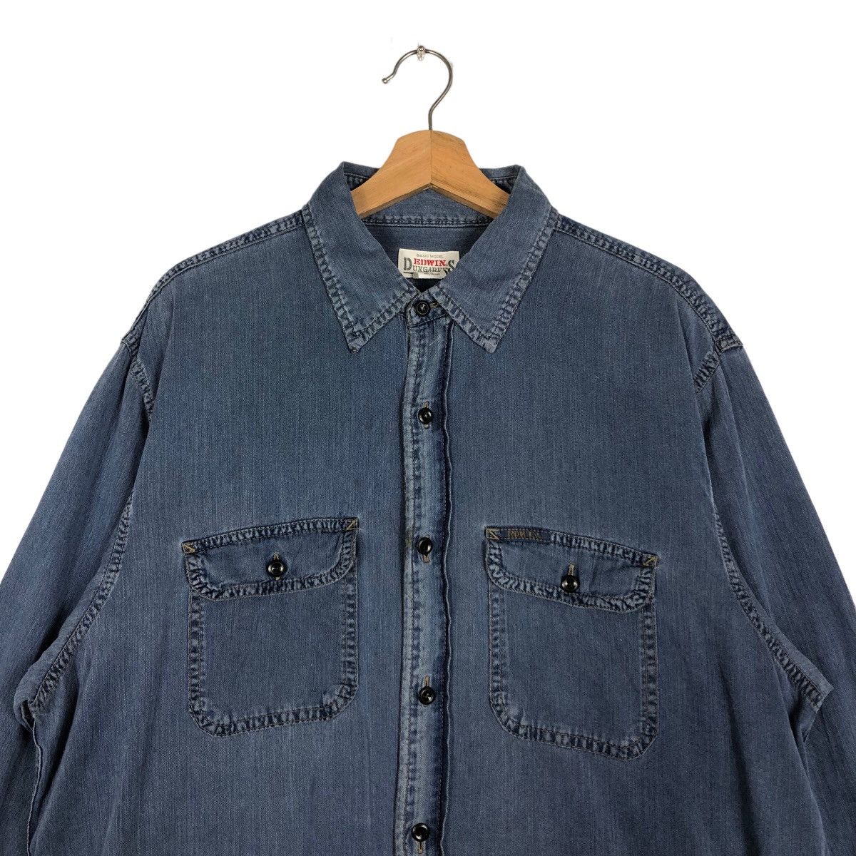 Japanese Brand 🔥90’s Vintage Chambrey Denim Jacket Edwin USA Size US XL / EU 56 / 4 - 3 Thumbnail