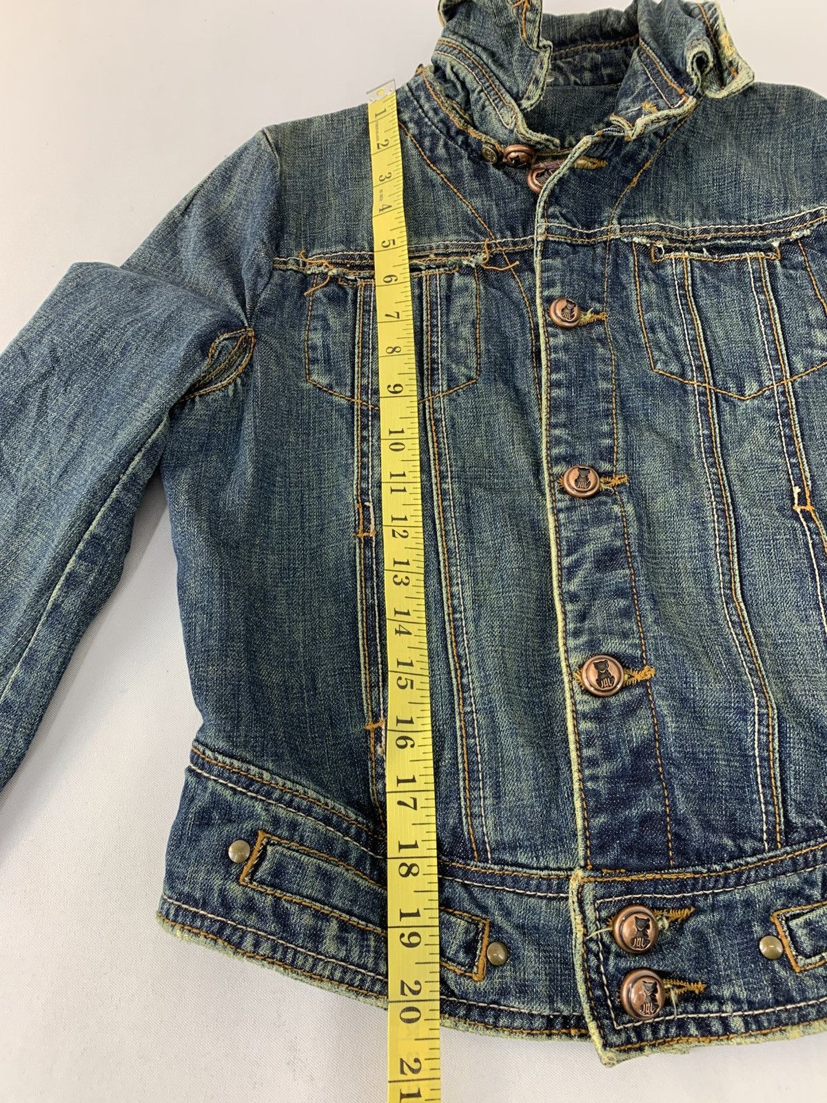 Jungles Finglacoote Japan Indigo Denim Biker Moto Jacket Size M / US 6-8 / IT 42-44 - 12 Thumbnail