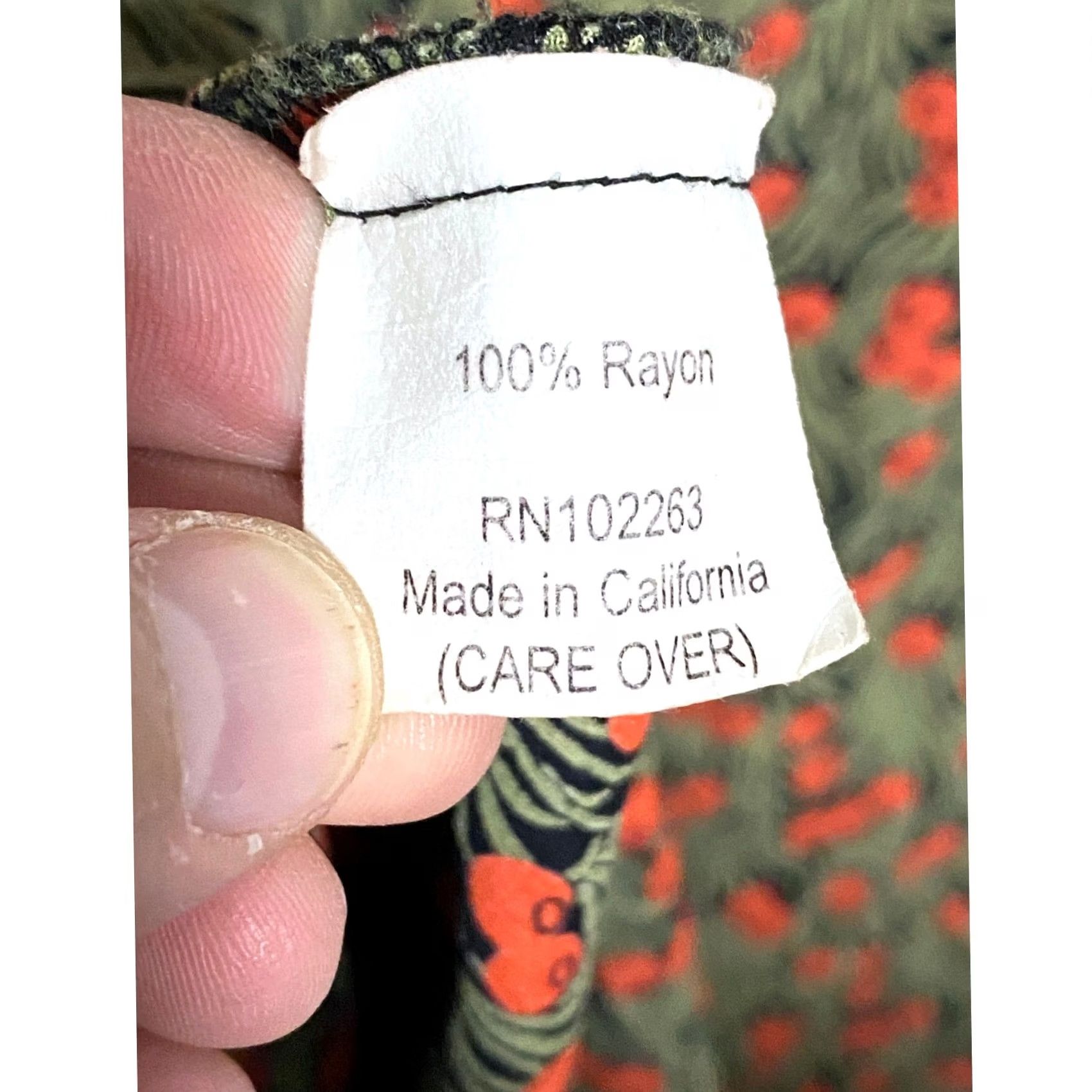 Nique VTG Loco Lindo Cherry Rayon Tunic Button-Up Women S 3/4 Sleeve Geometric Boho 90s Size S / US 4 / IT 40 - 7 Thumbnail