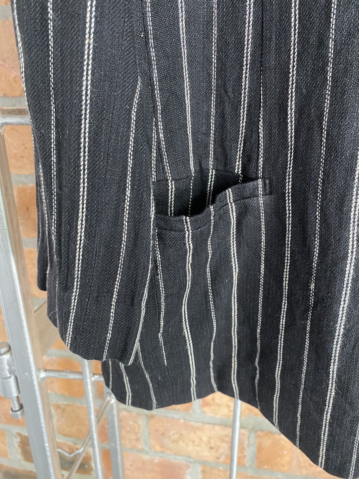 Japanese Brand Pinstripe V-neck Blazer Size XS / US 0-2 / IT 36-38 - 10 Thumbnail