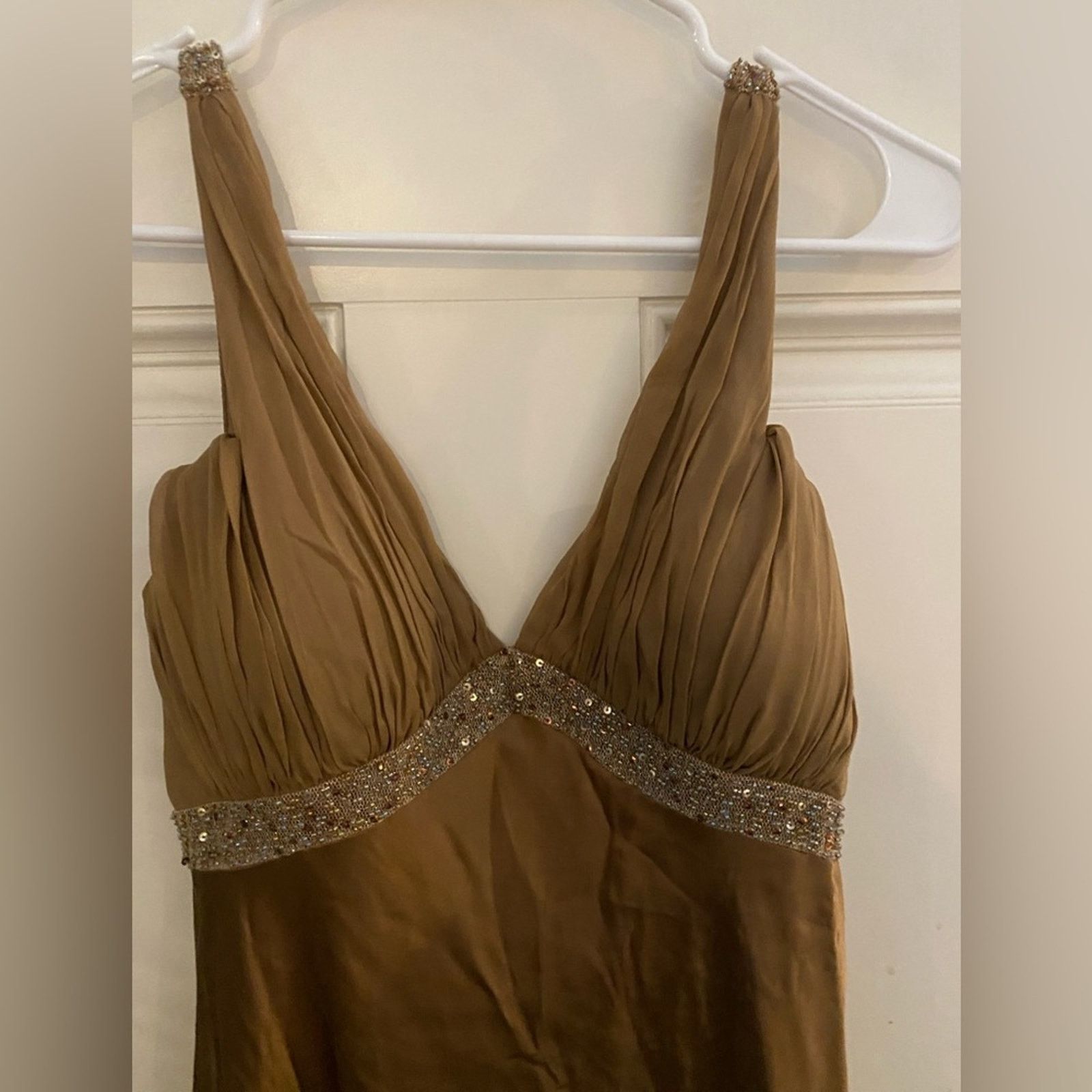 Adrianna Papell Adrianna Papell Evening Gown 100% silk dress embellished 6 Size M / US 6-8 / IT 42-44 - 6 Thumbnail