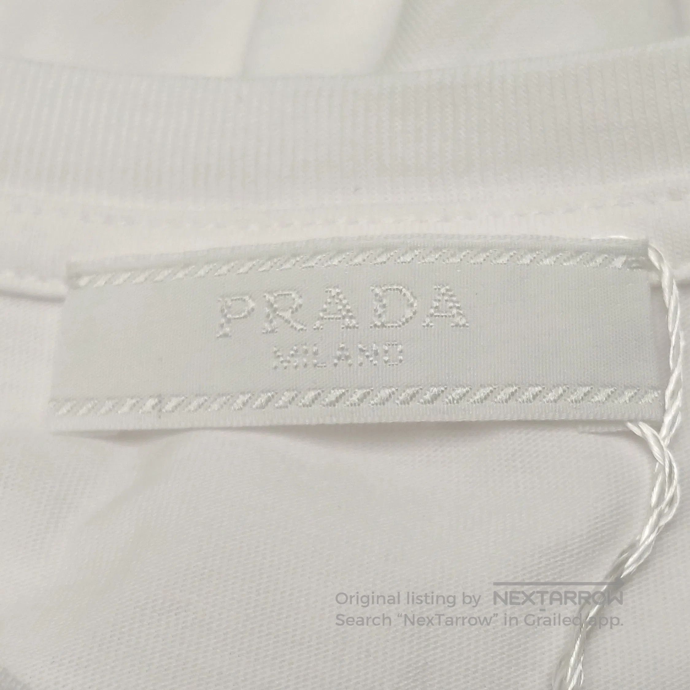 Prada Prada Logo Cotton Long Sleeve T. Size L / US 10 / IT 46 - 3 Thumbnail