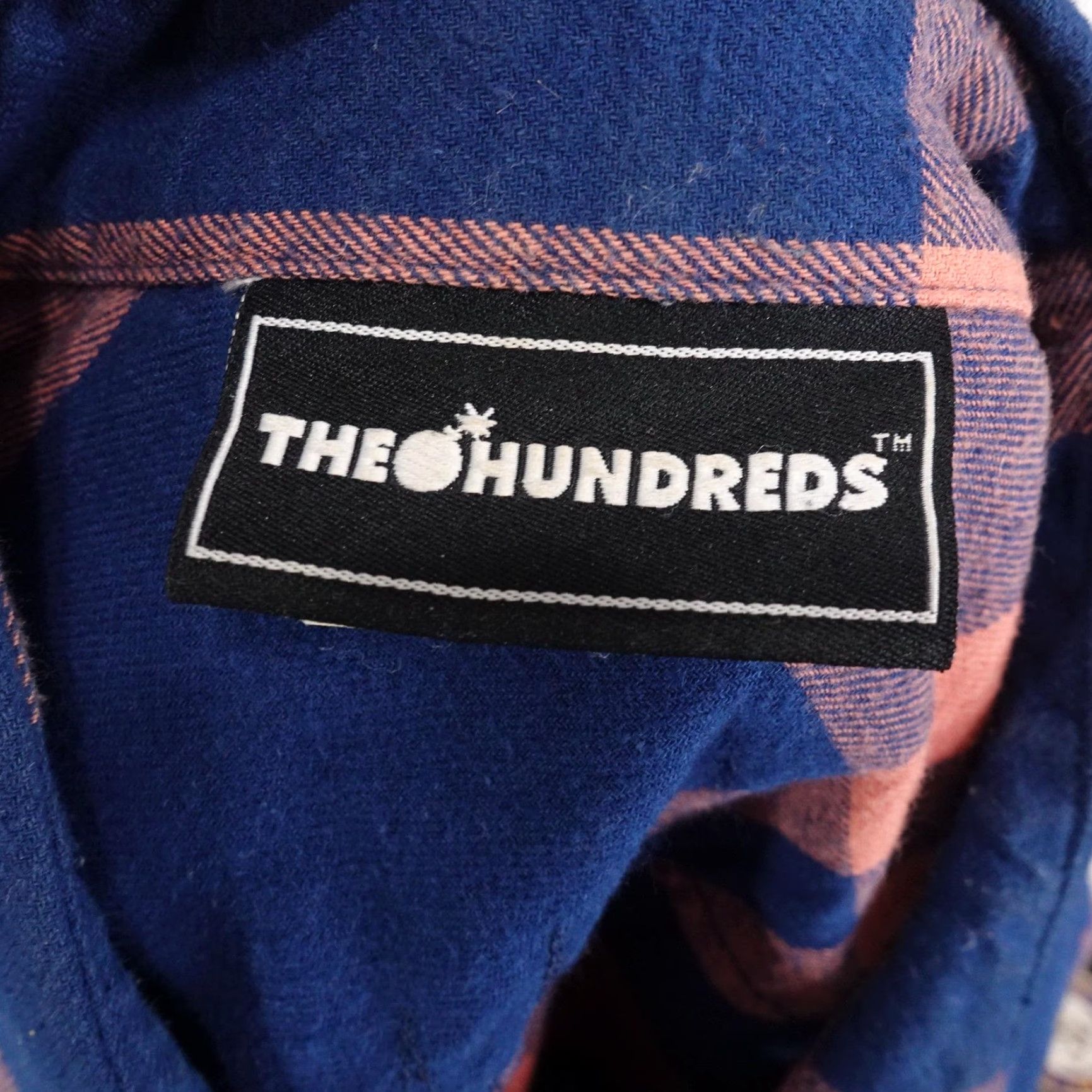 The Hundreds VINTAGE The Hundreds Shirt Mens Medium Blue Orange Plaid Flannel Button-Up Casual Streetwear Urban 90s Men Size US M / EU 48-50 / 2 - 7 Thumbnail
